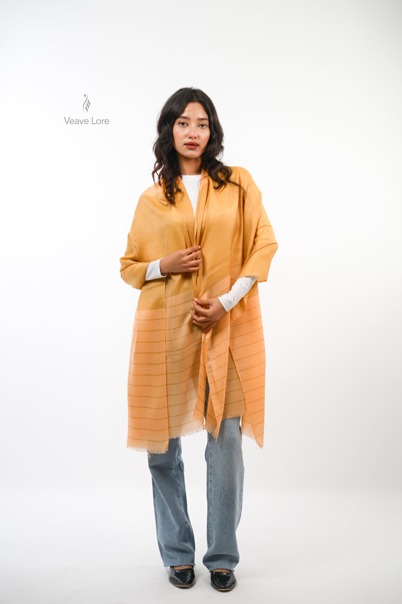 Check Fine Wool Stole — The Woven Grid