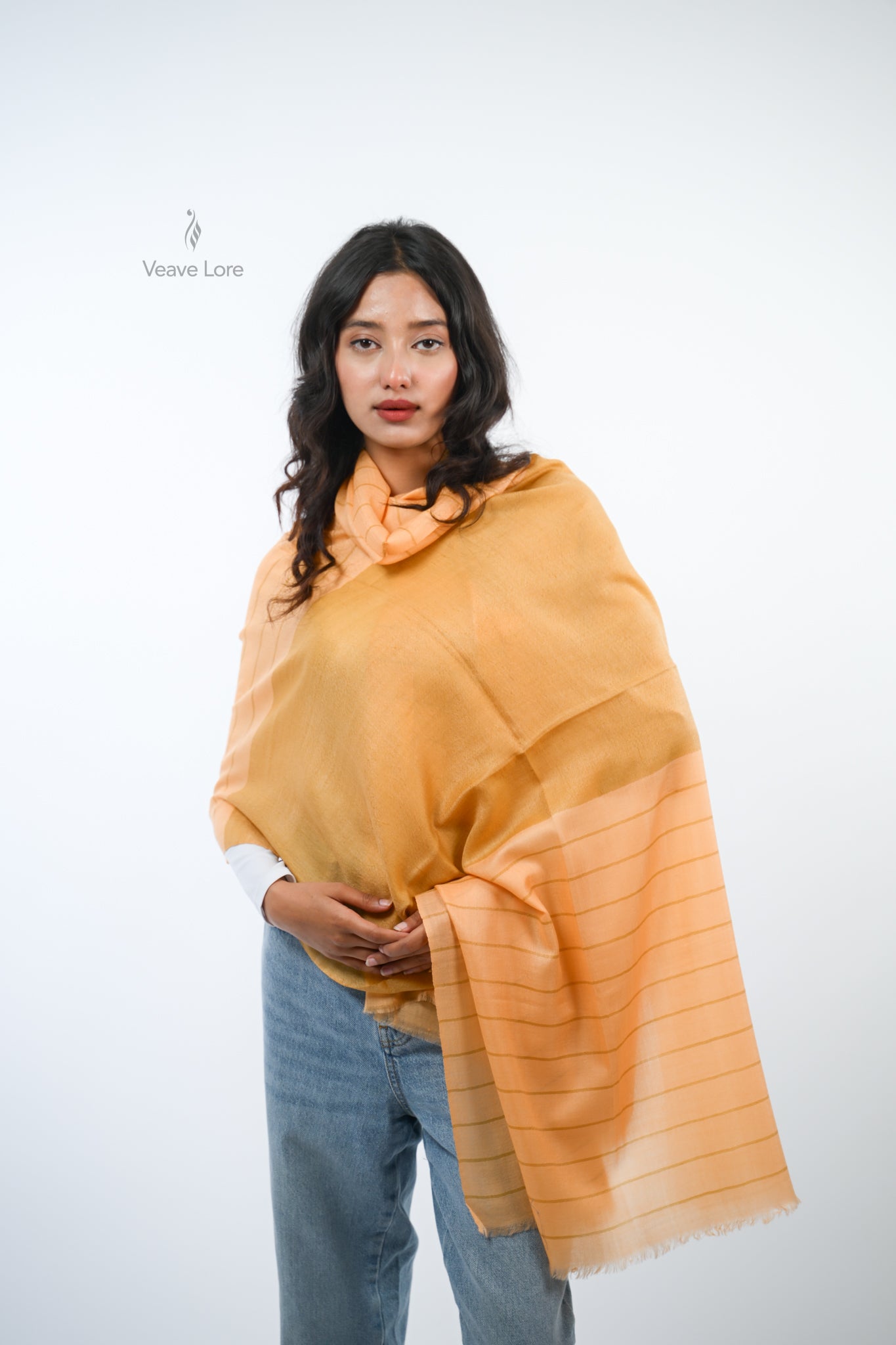 Check Fine Wool Stole — The Woven Grid