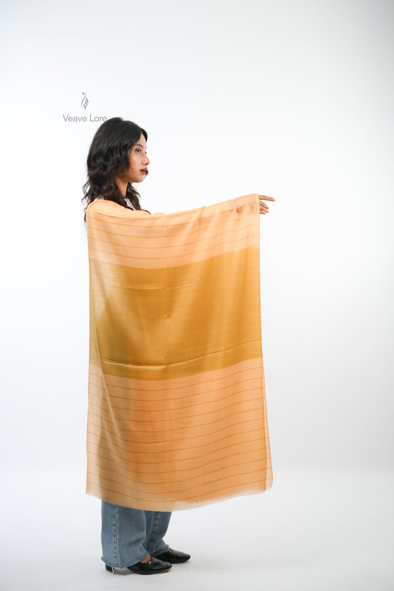 Check Fine Wool Stole — The Woven Grid
