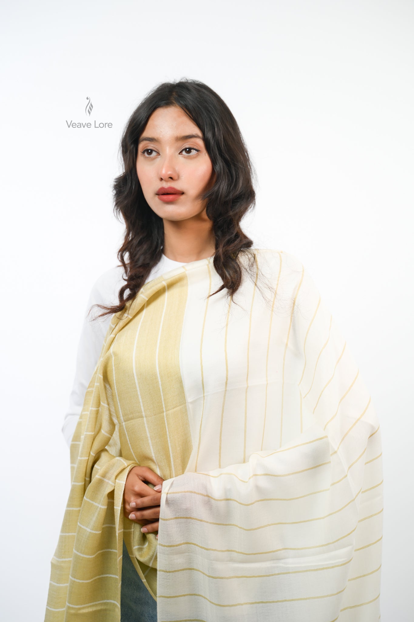 Check Fine Wool Stole — The Woven Grid