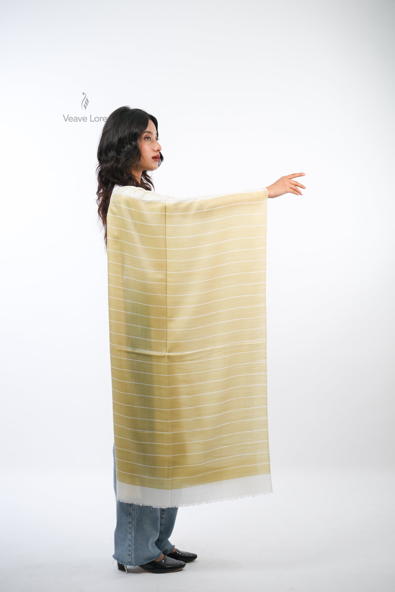 Check Fine Wool Stole — The Woven Grid