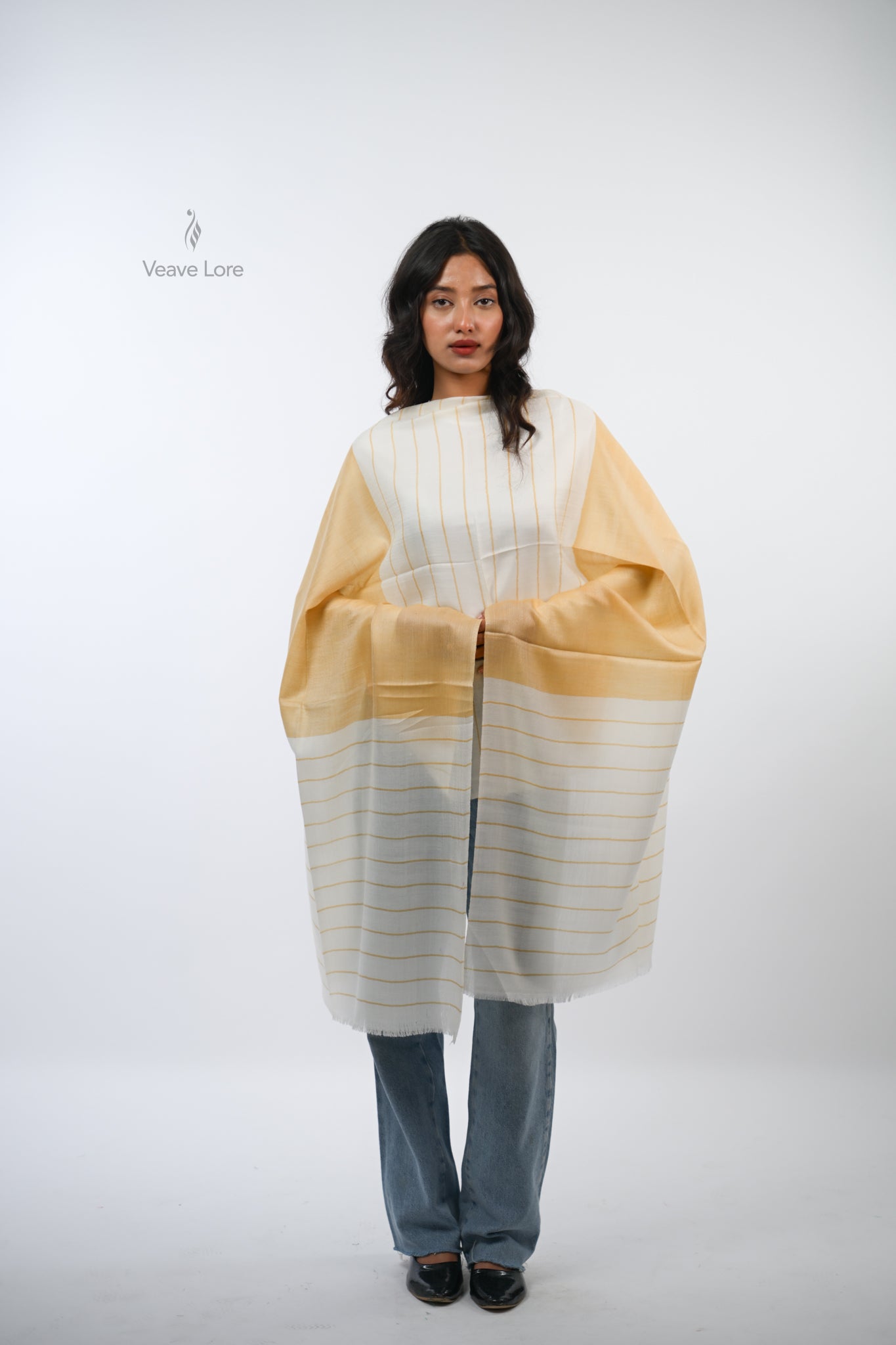 Check Fine Wool Stole — The Woven Grid