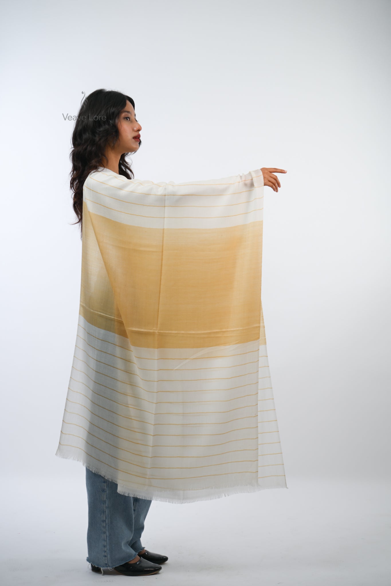 Check Fine Wool Stole — The Woven Grid