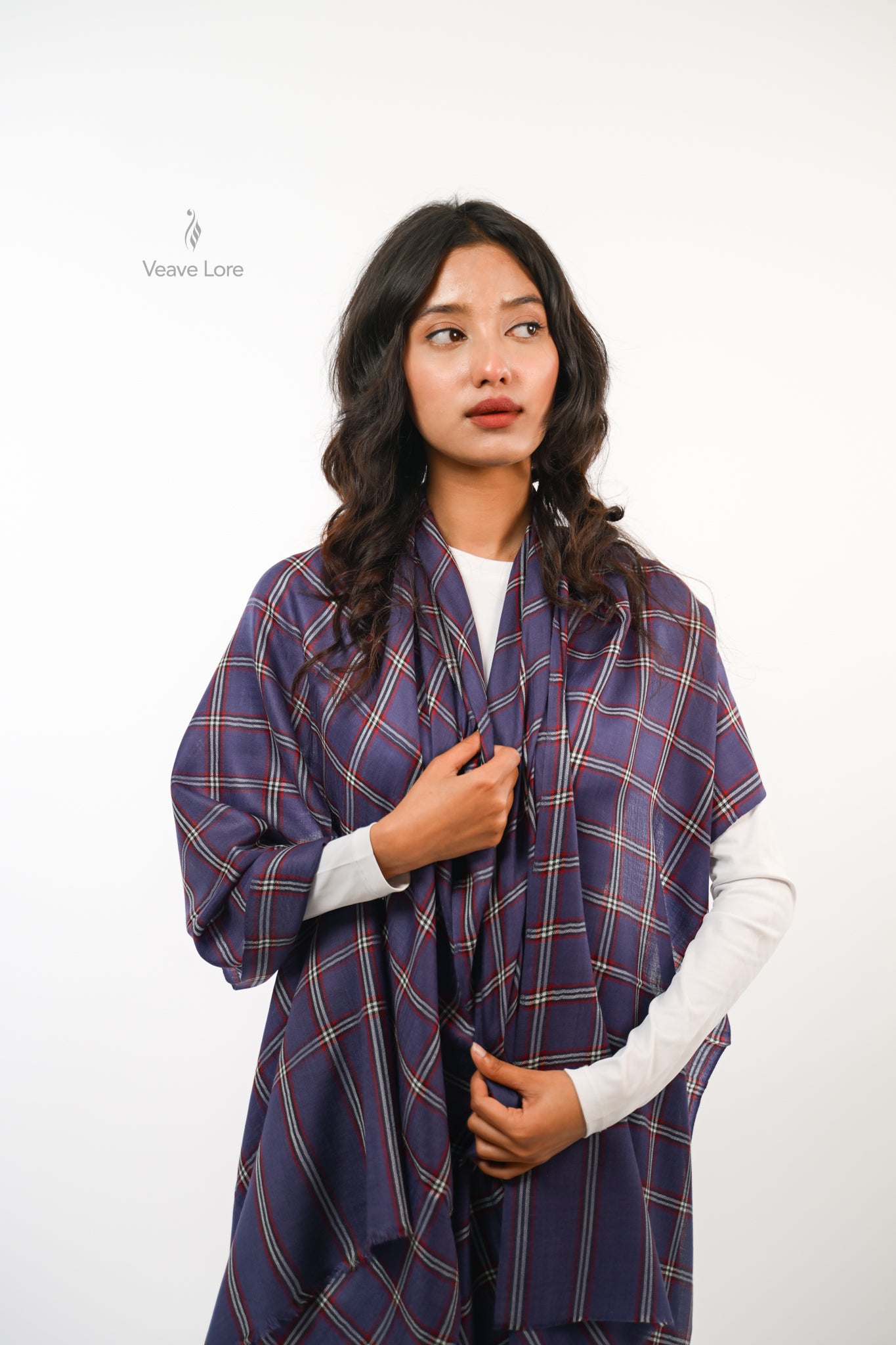 The Woven Check and Stripe Stole