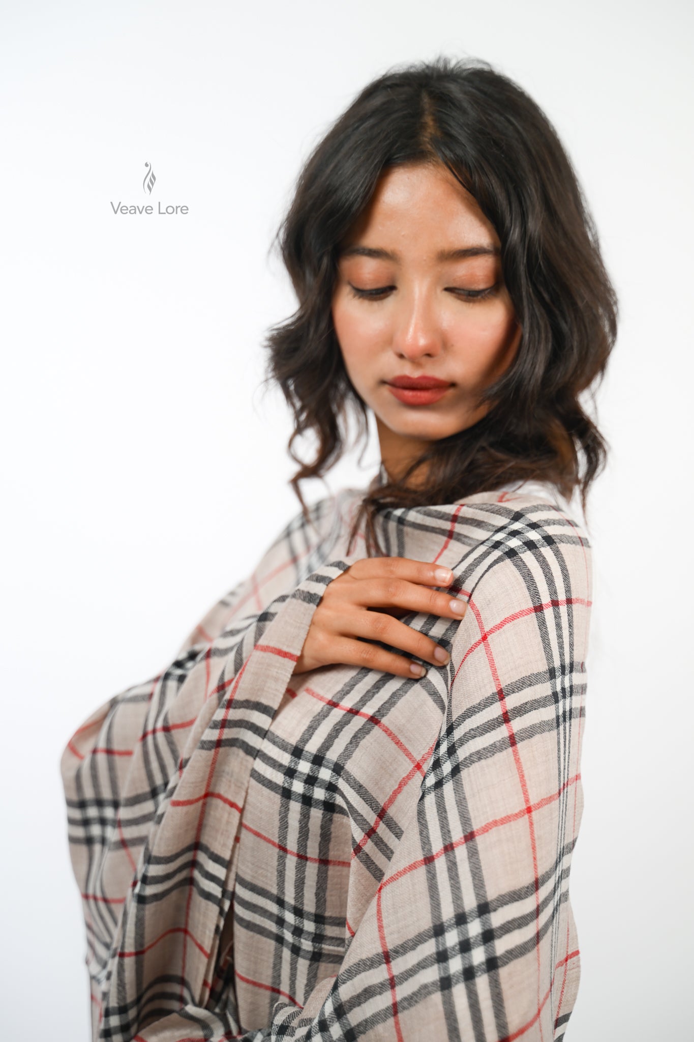 The Woven Check and Stripe Stole