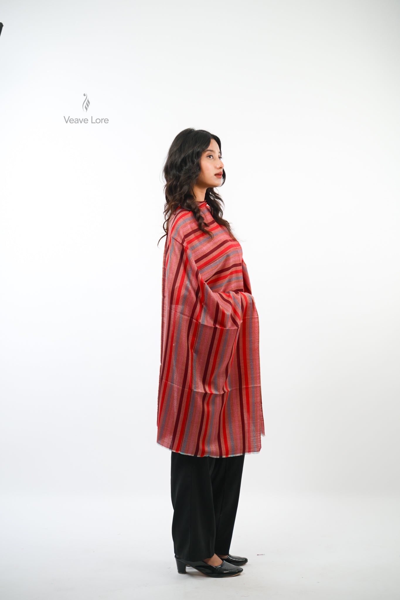 The Woven Check and Stripe Stole