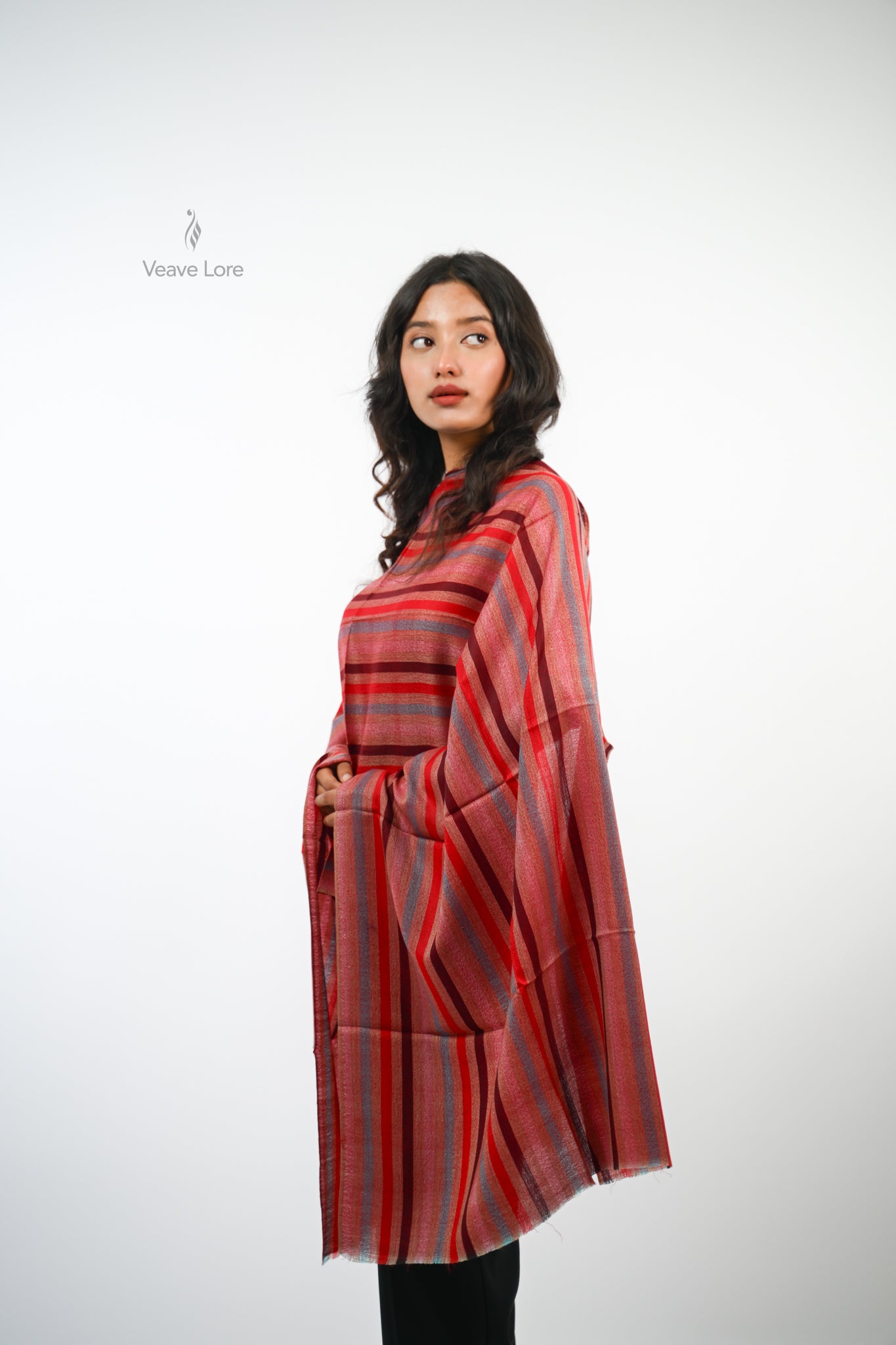 The Woven Check and Stripe Stole