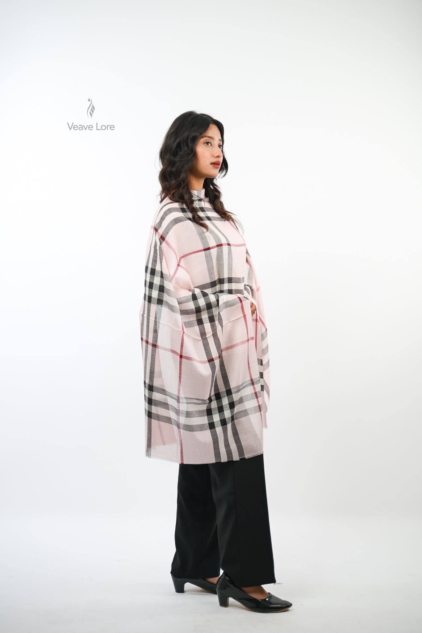 The Woven Check and Stripe Stole