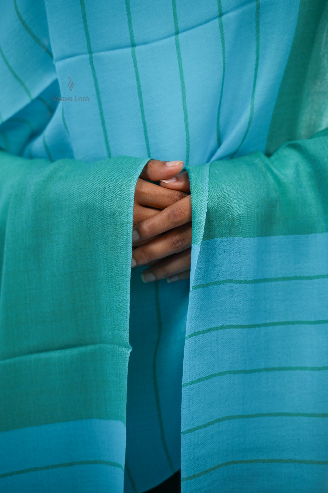 Check Fine Wool Stole — The Woven Grid