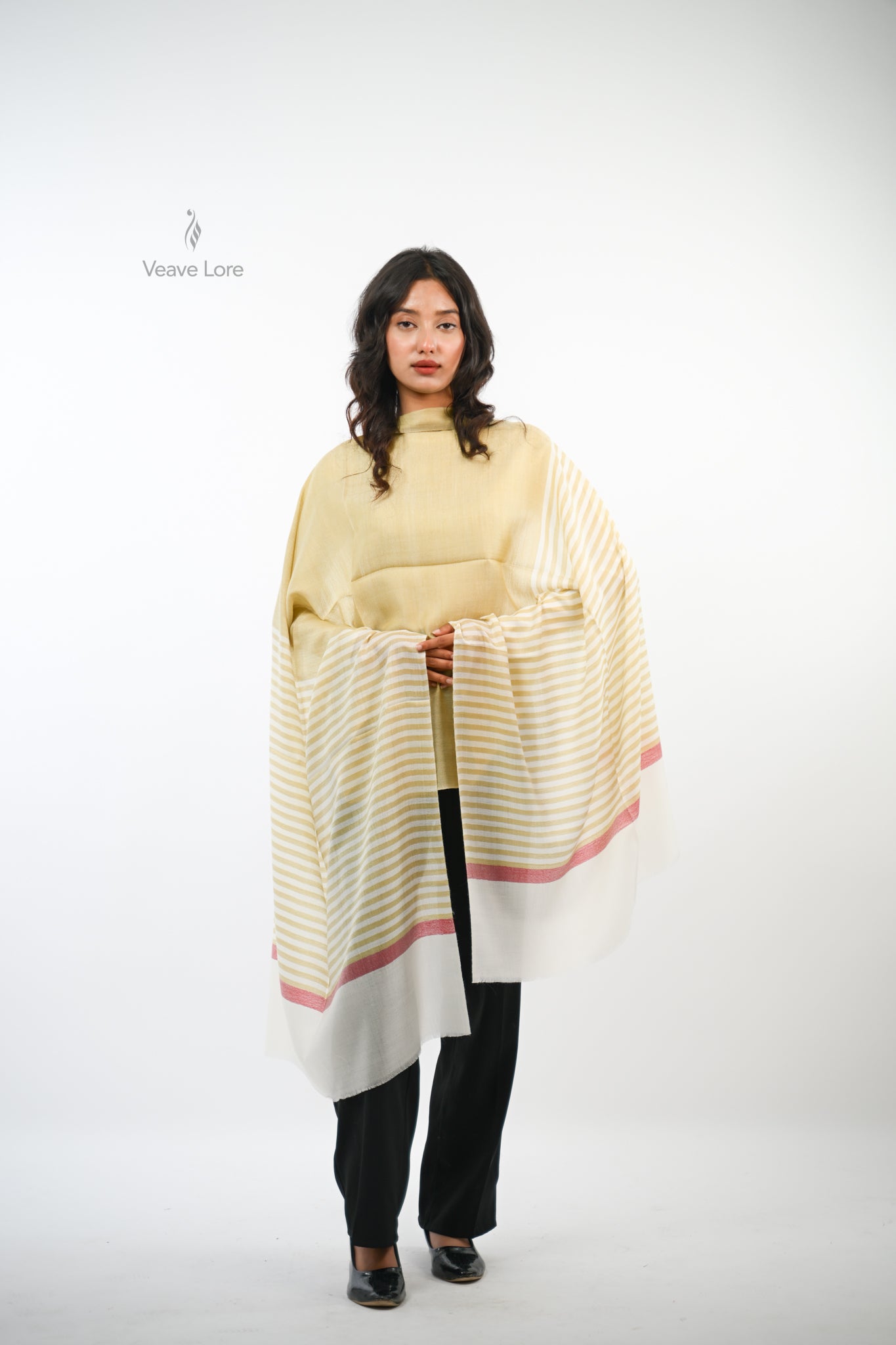 Check Fine Wool Stole — The Woven Grid