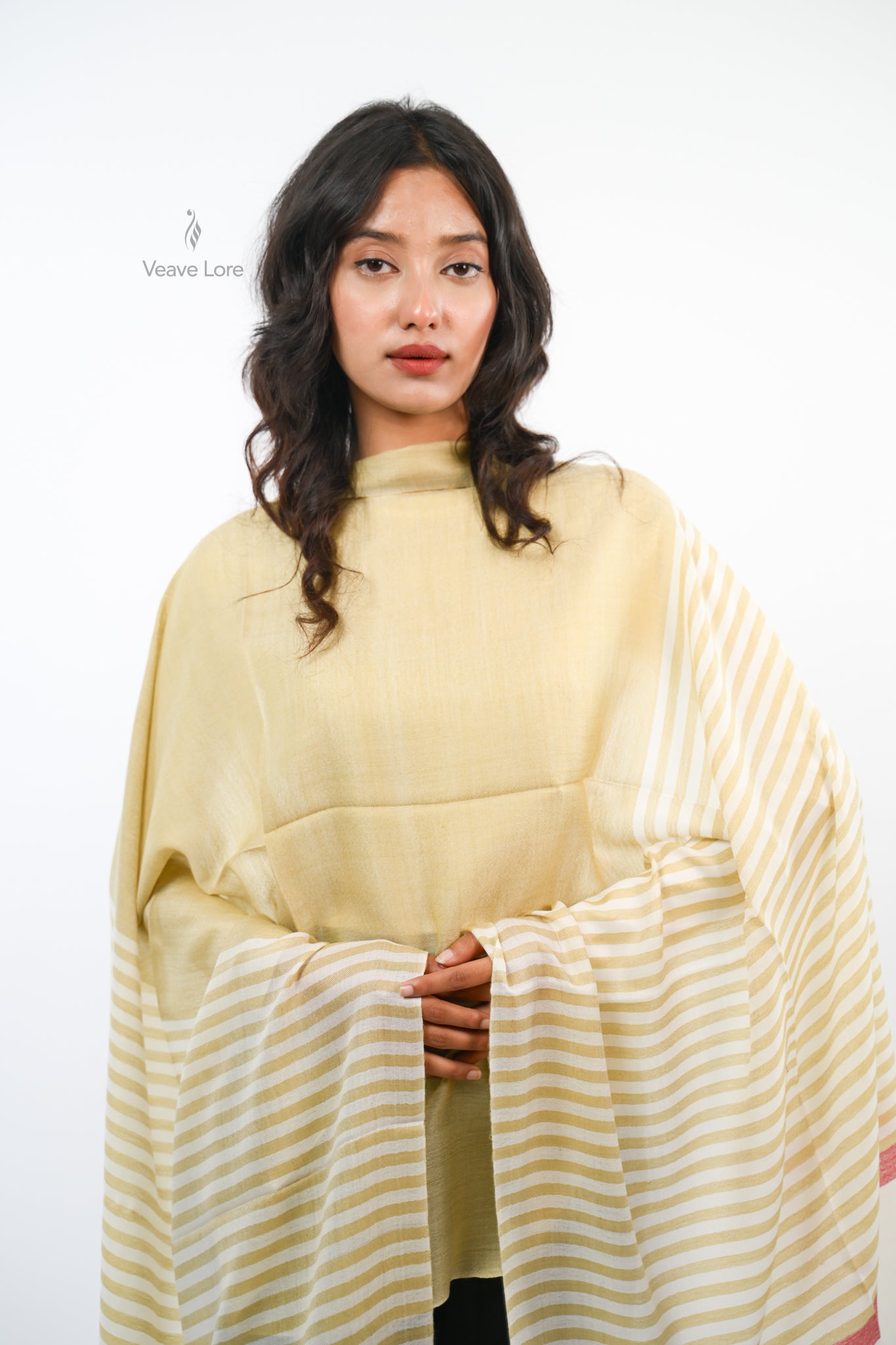 Check Fine Wool Stole — The Woven Grid