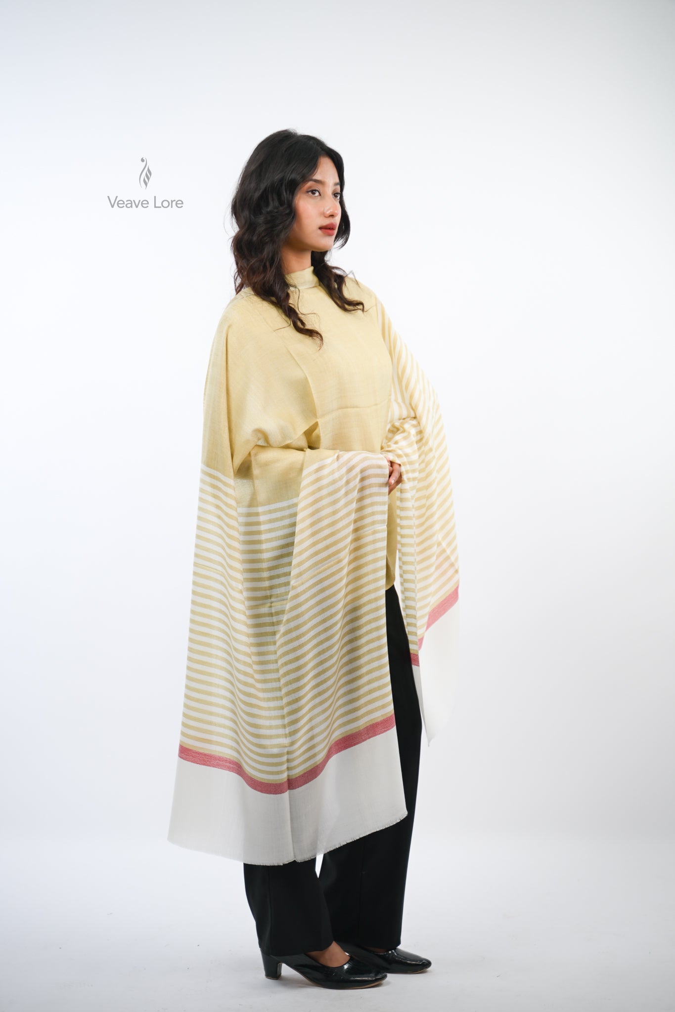 Check Fine Wool Stole — The Woven Grid