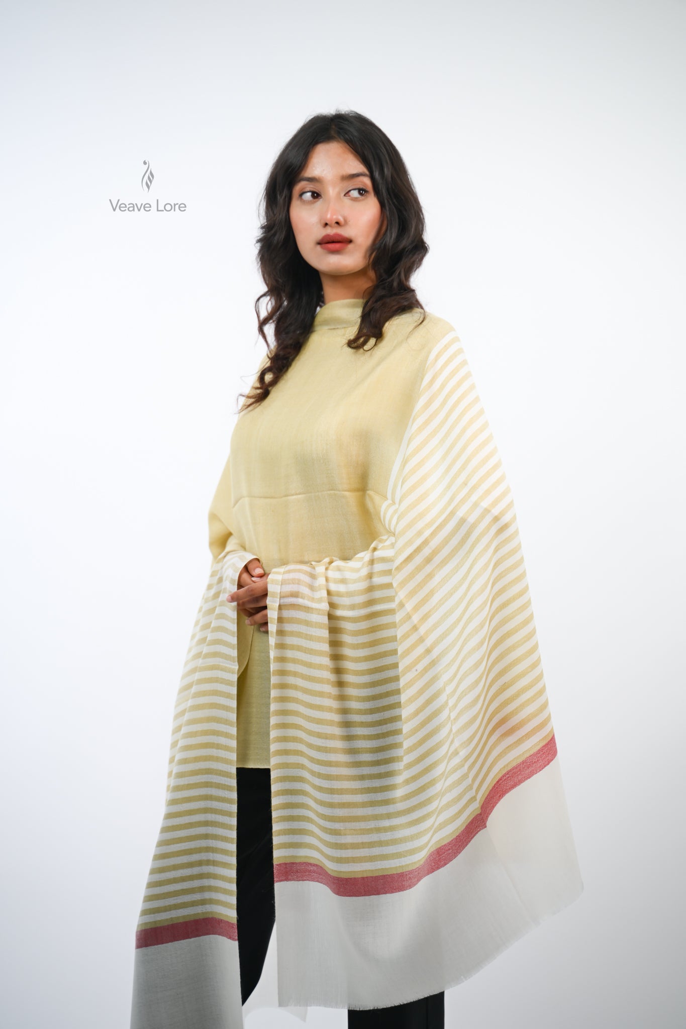 Check Fine Wool Stole — The Woven Grid