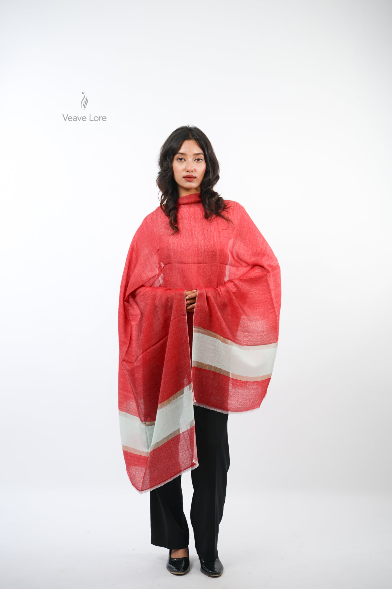 Palledar Fine Wool Stole The Border Weave