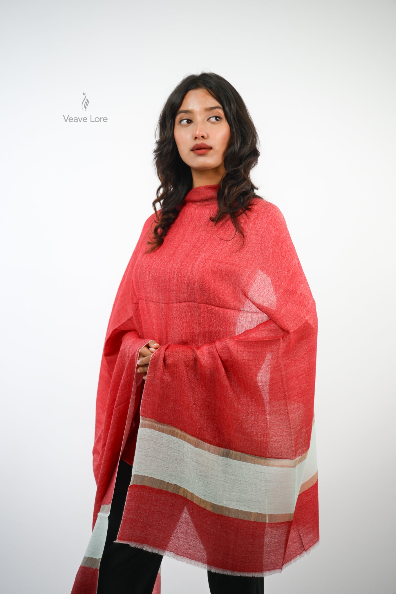 Palledar Fine Wool Stole The Border Weave