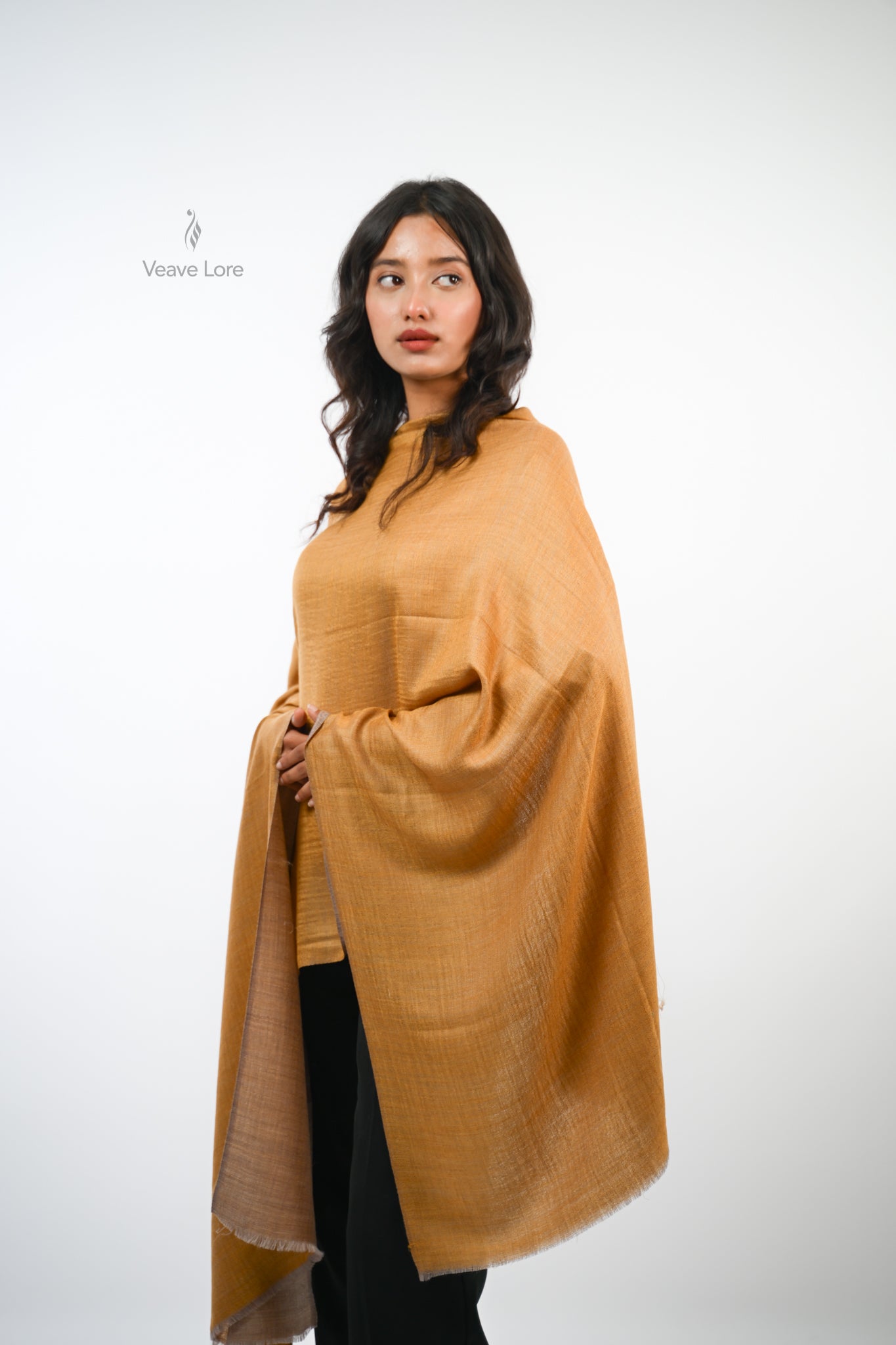 Plain Reversible Fine Wool Stole