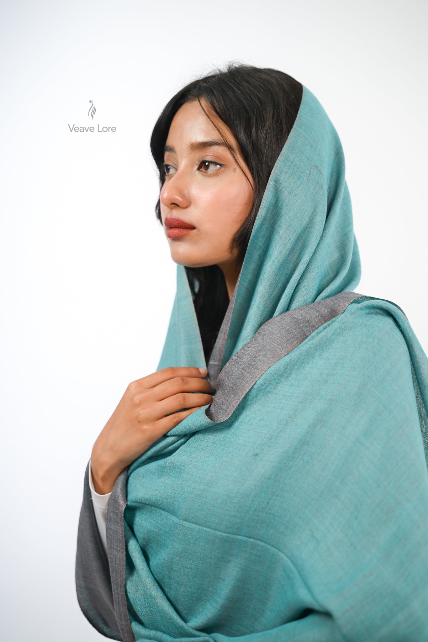 Plain Reversible Fine Wool Stole
