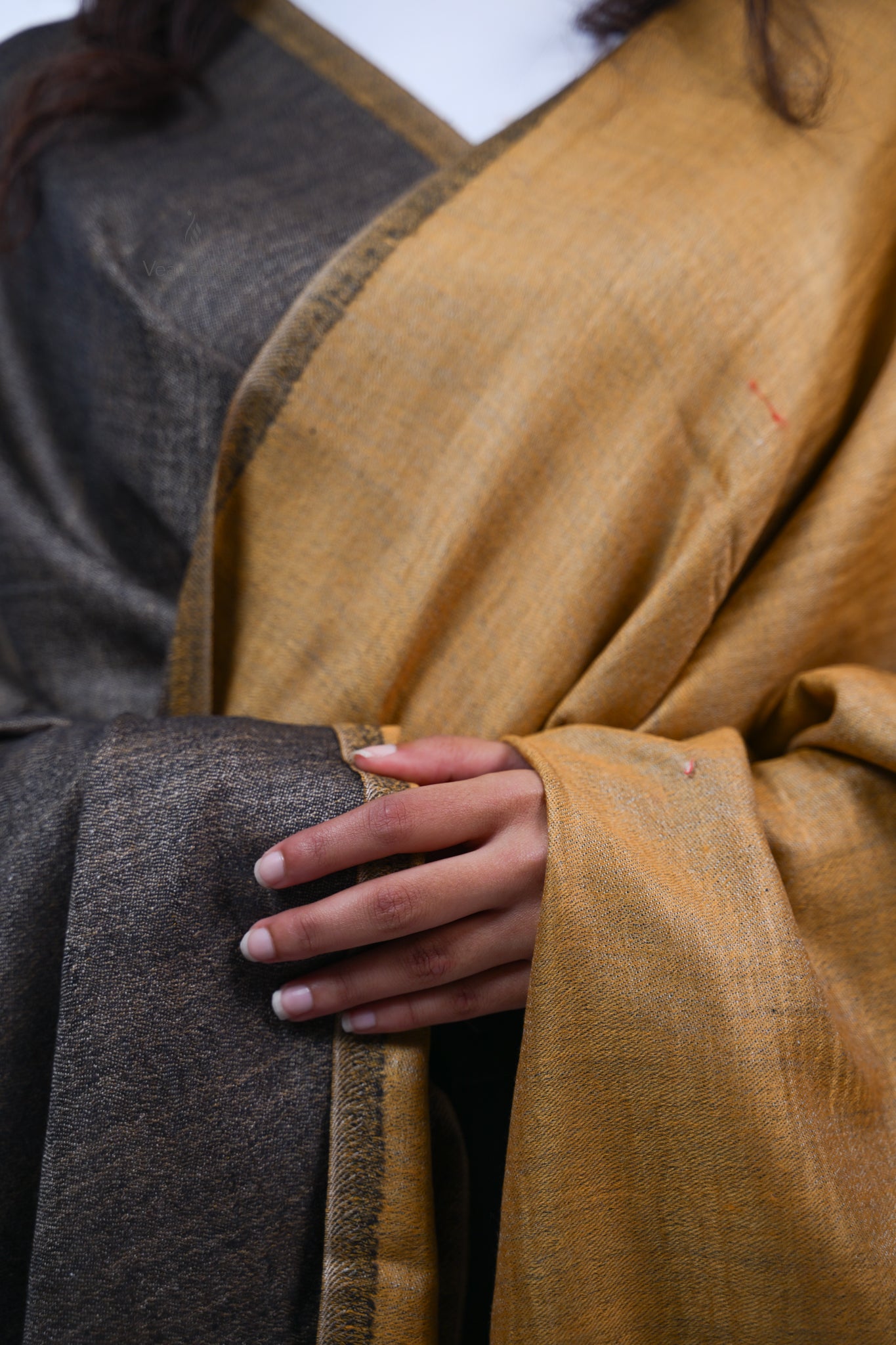 Plain Reversible Fine Wool Stole