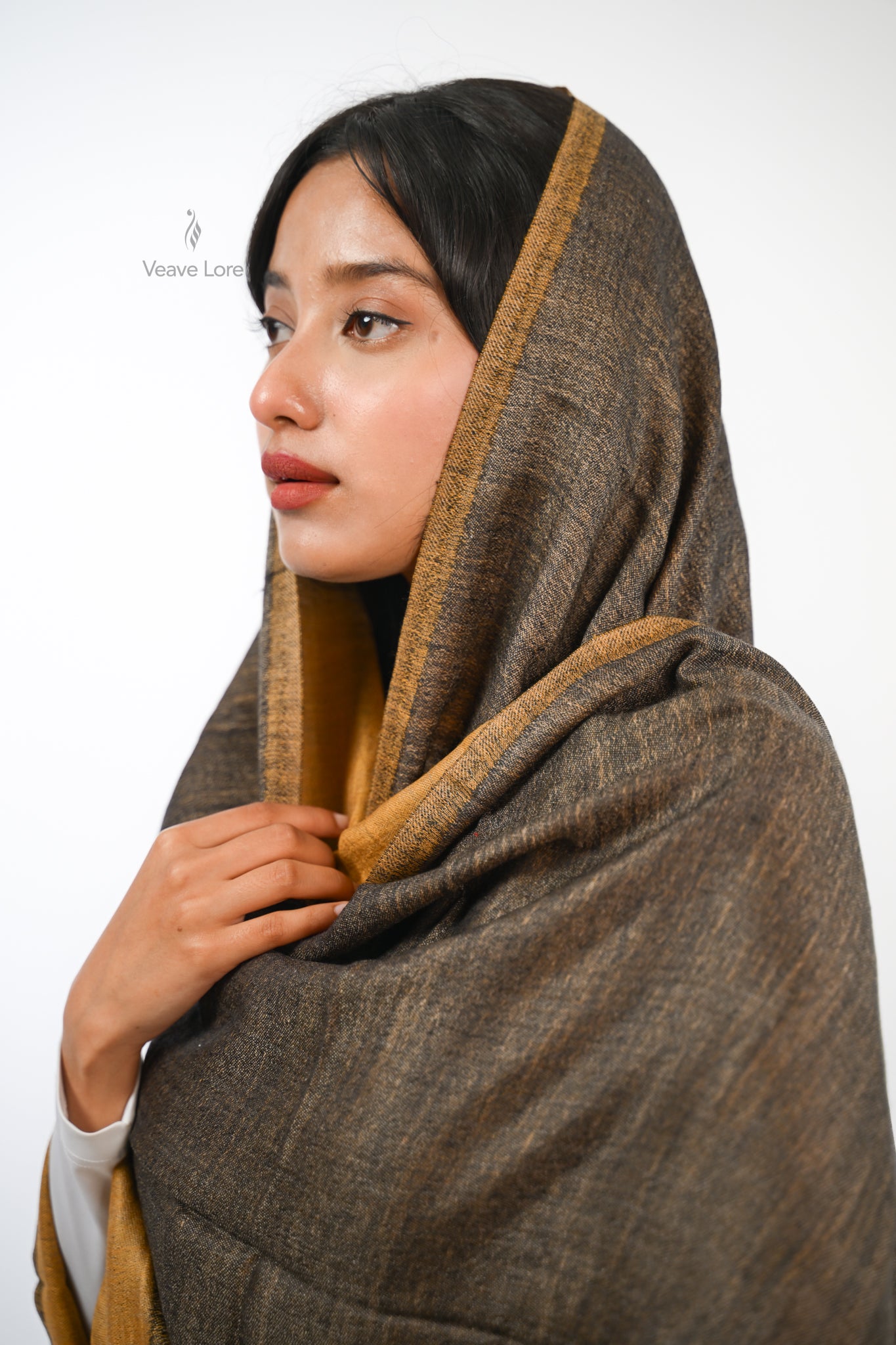 Plain Reversible Fine Wool Stole
