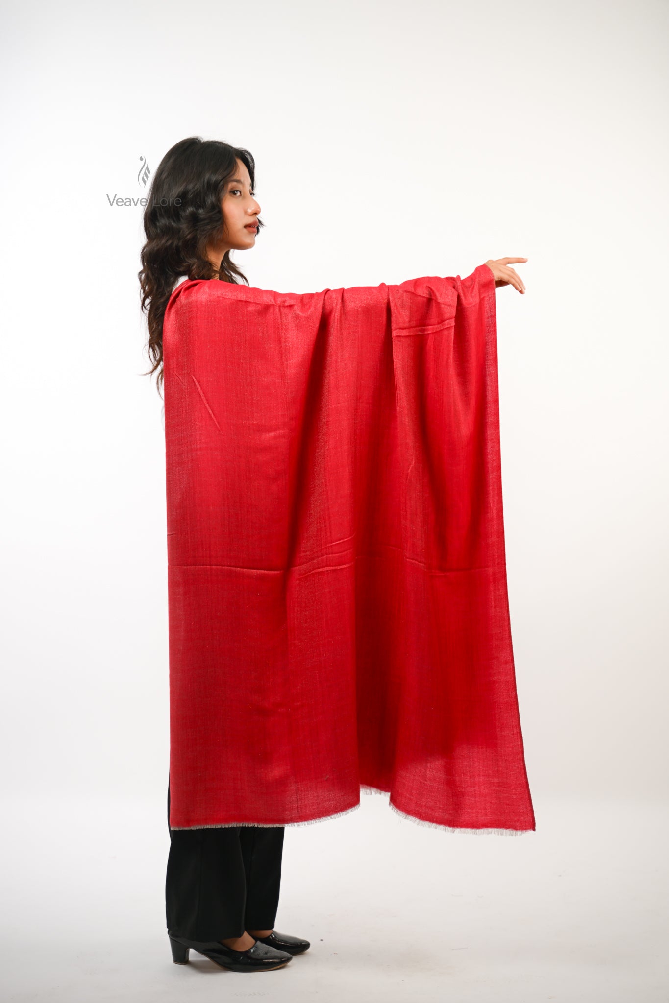 Laal Reversible Fine Wool Shawl
