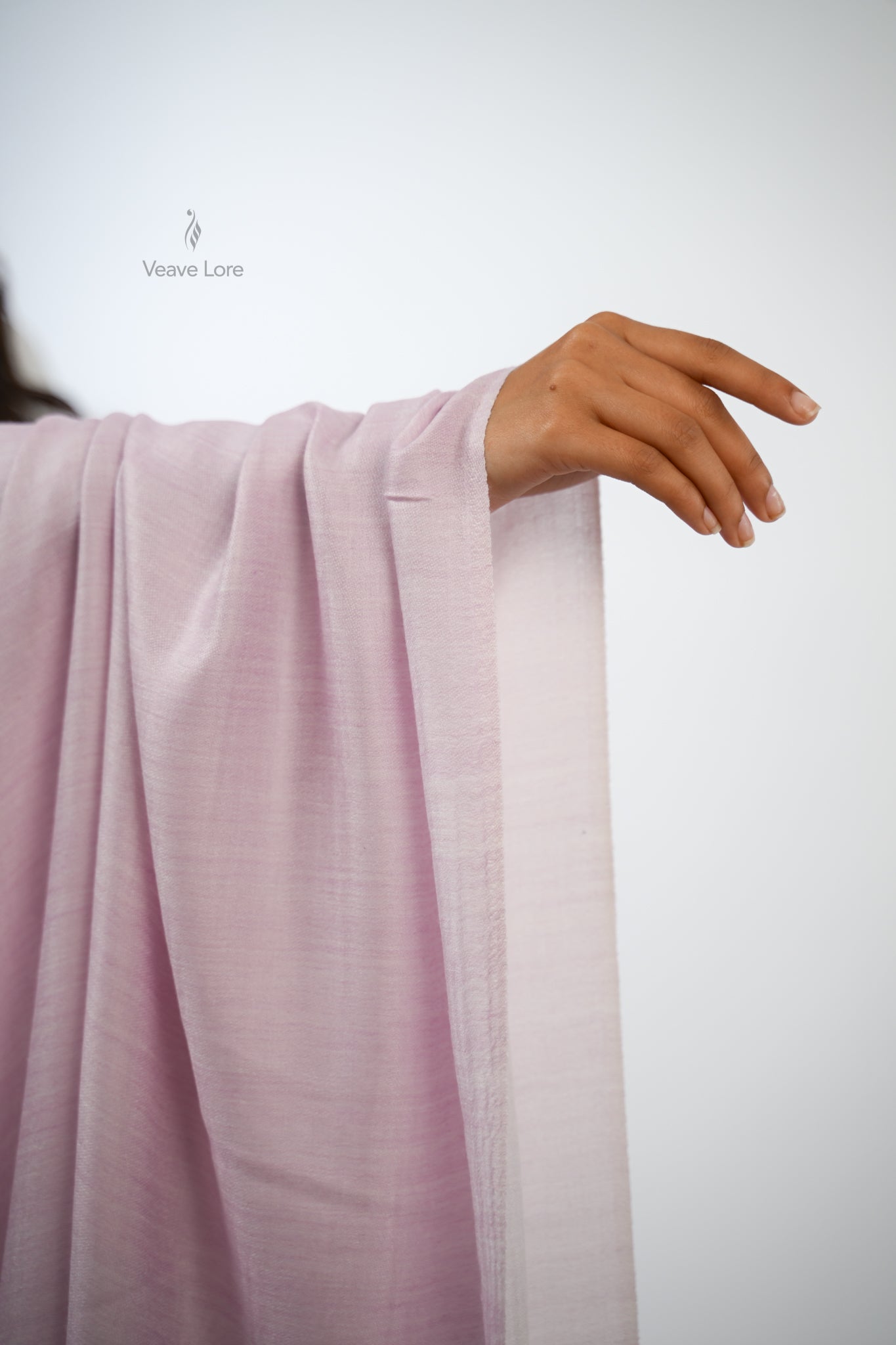 Mauve Reversible Fine Wool Shawl