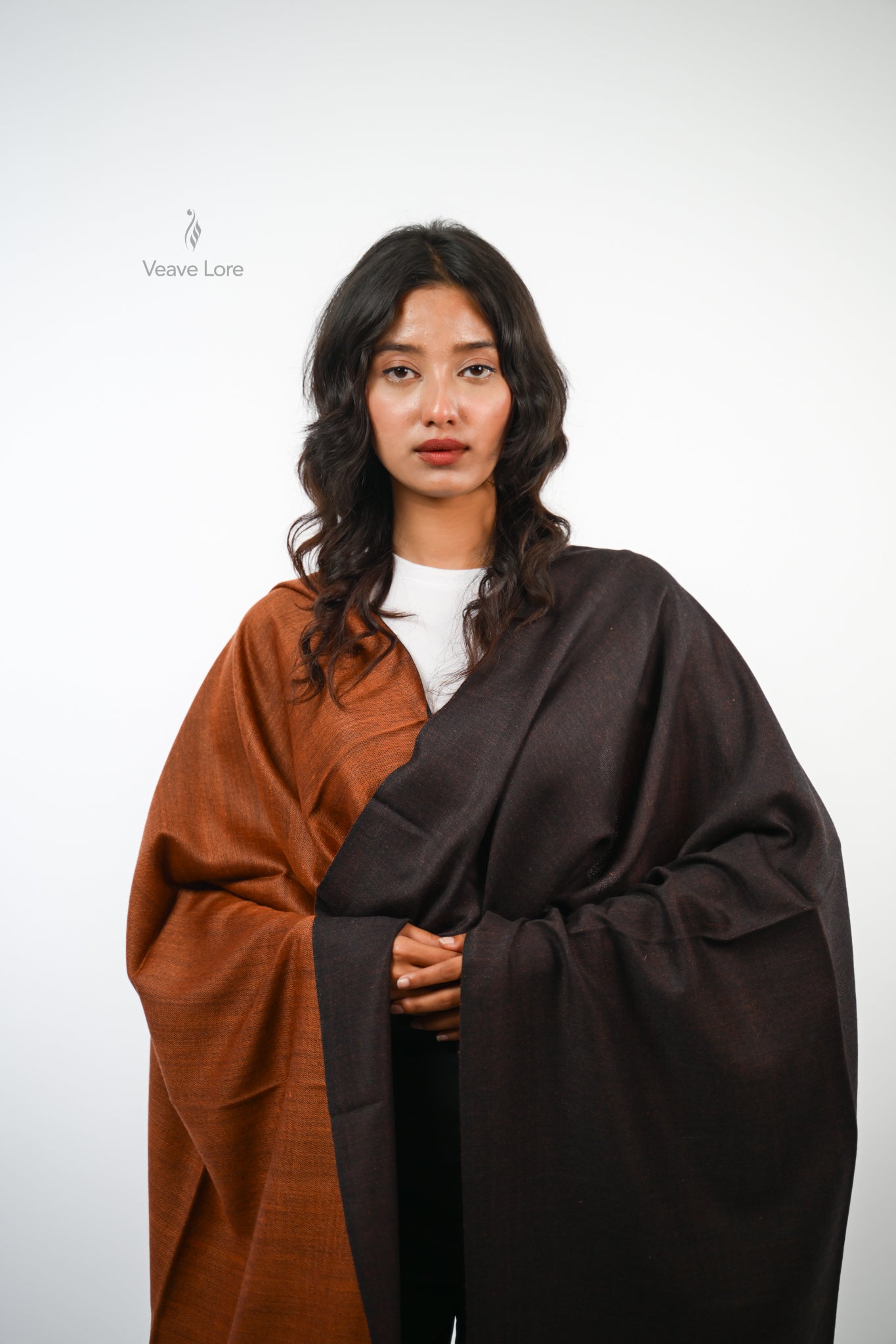 Plain Reversible Fine Wool Stole
