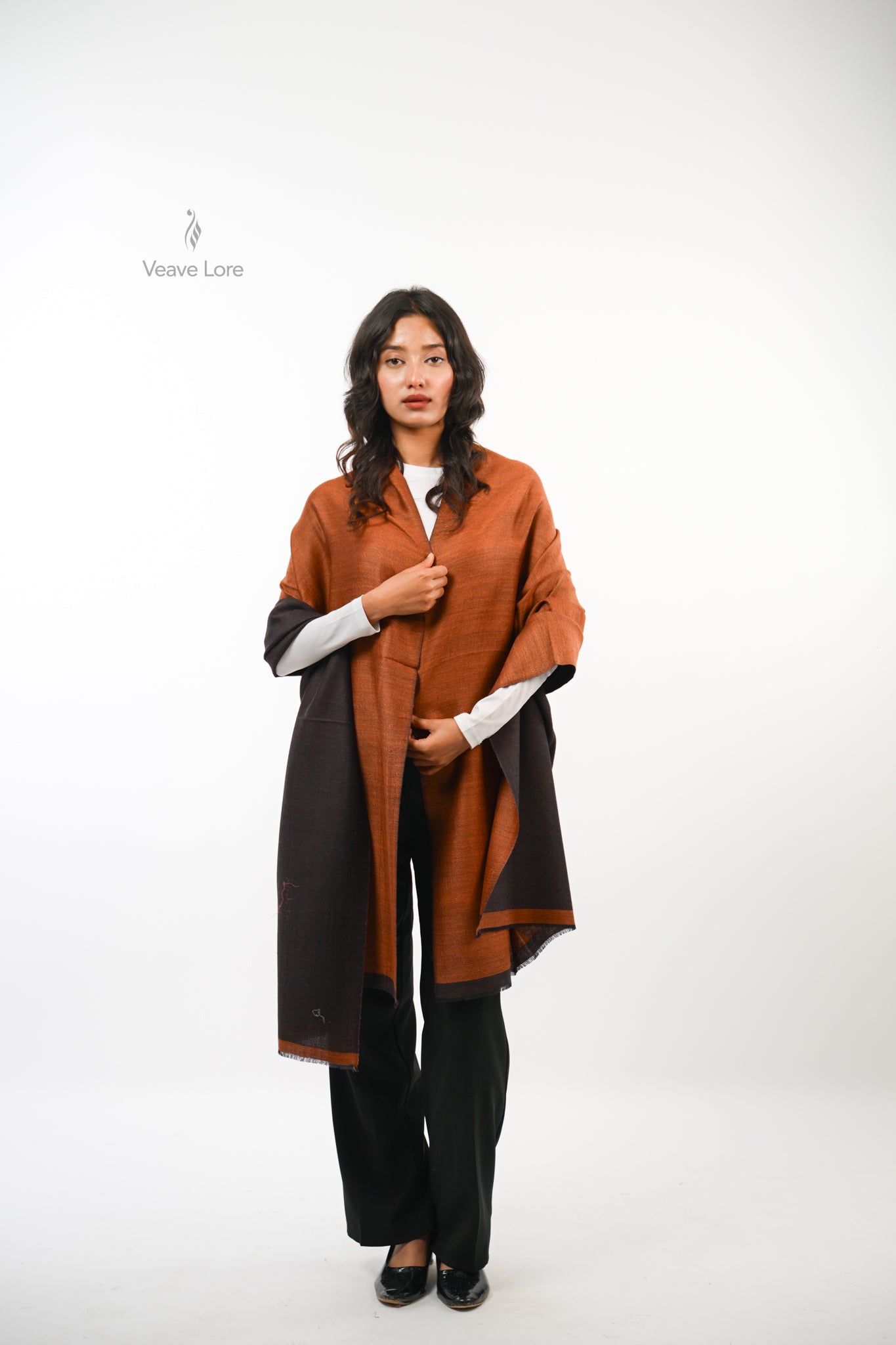Plain Reversible Fine Wool Stole