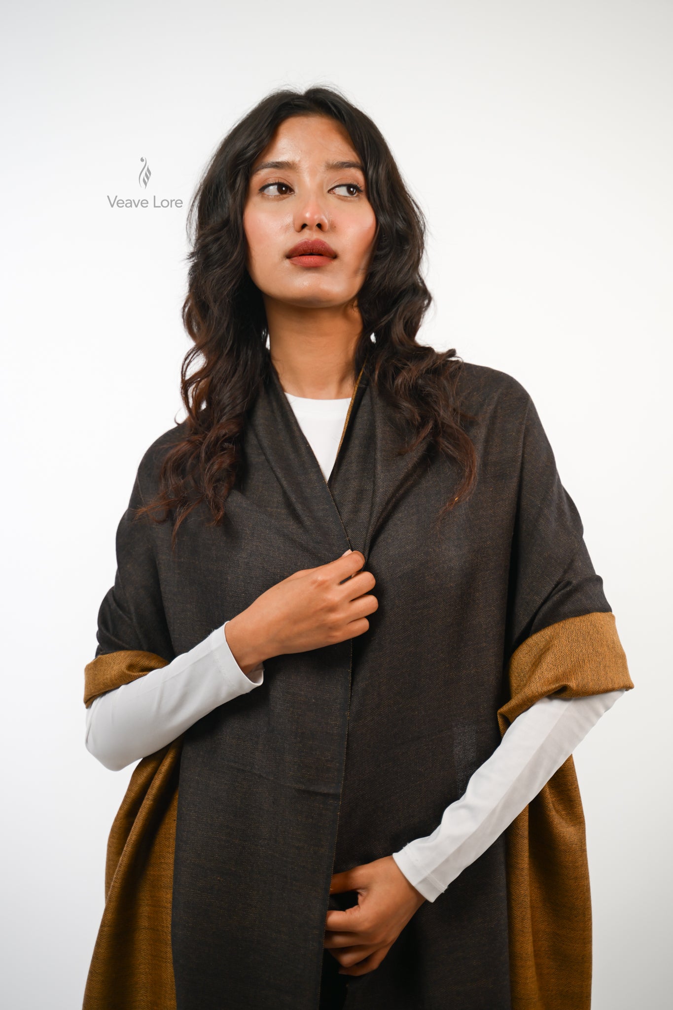 Plain Reversible Fine Wool Stole