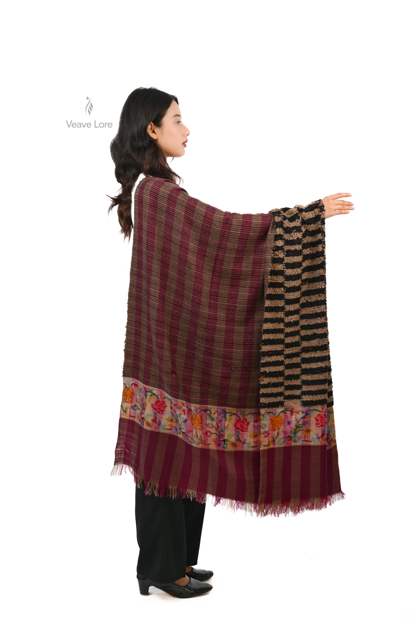 Do-Jahan Two Worlds Towelled Pashmina Shawl