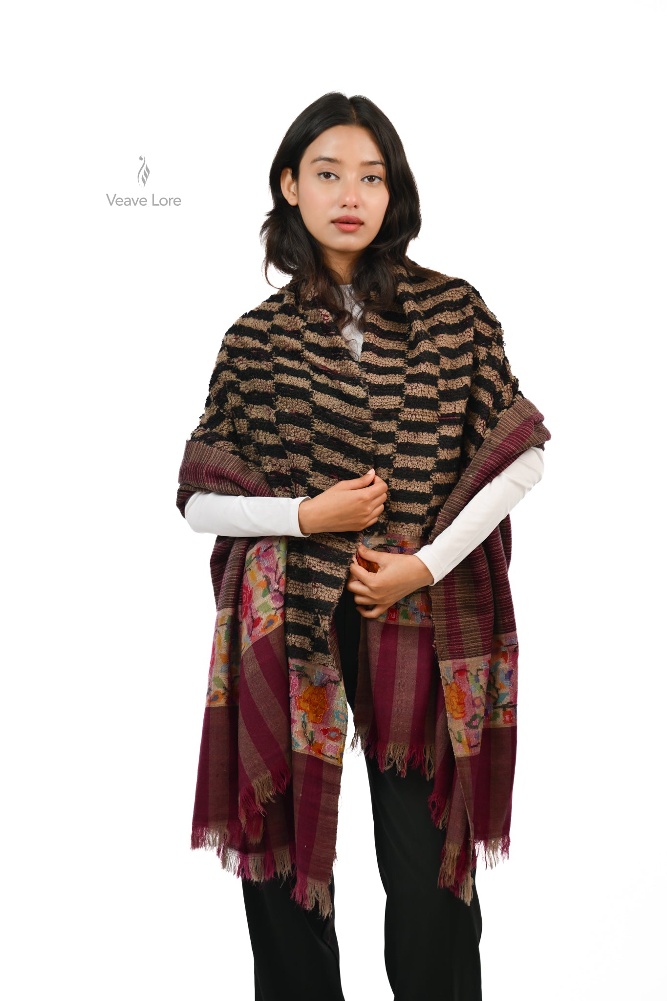 Do-Jahan Two Worlds Towelled Pashmina Shawl