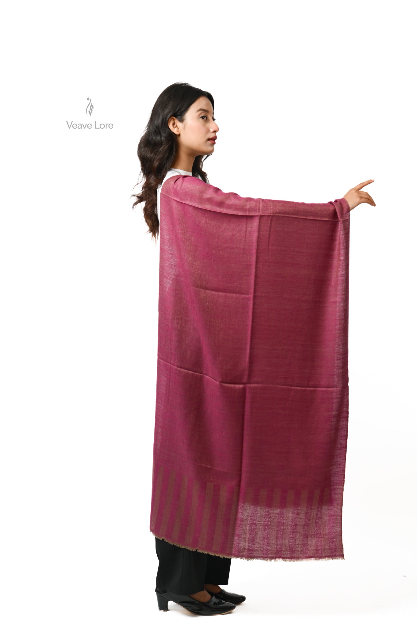 Dilruba Sangria Pashmina Stole
