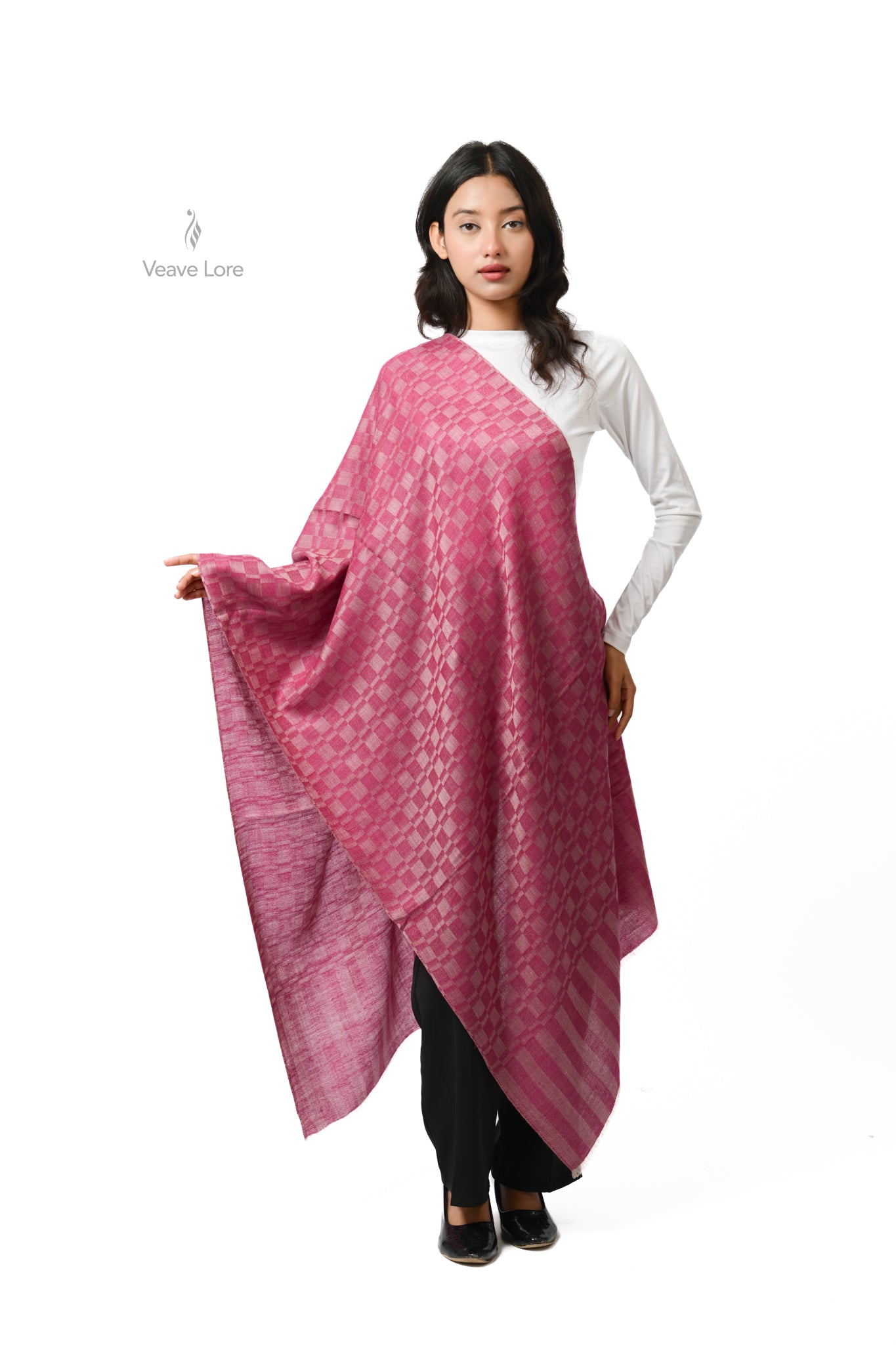 Shireen Cerise Pashmina Stole