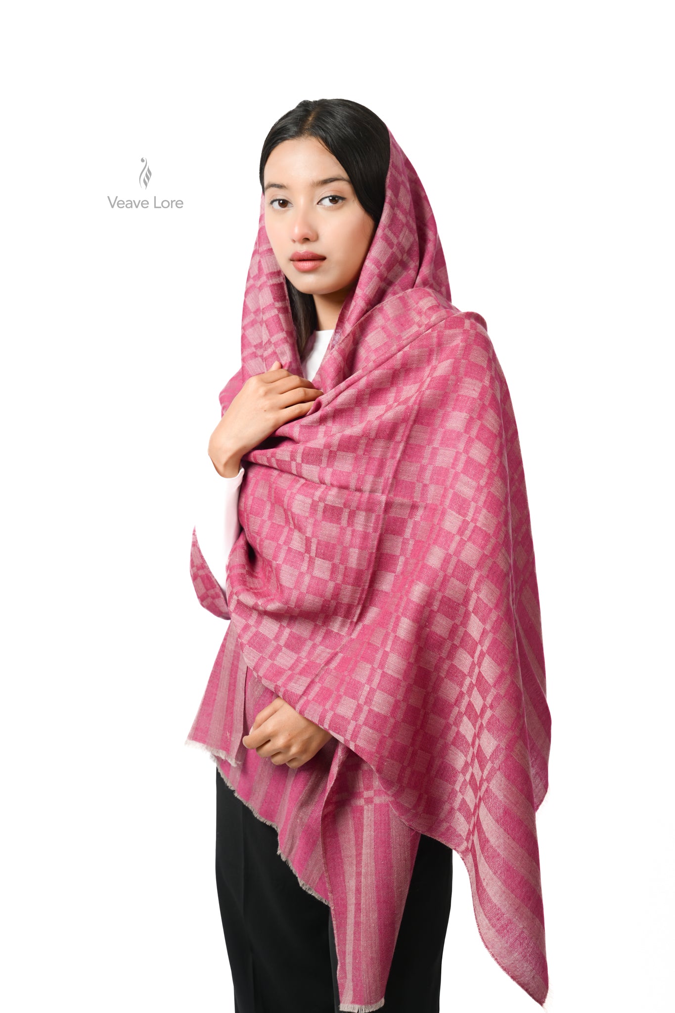 Shireen Cerise Pashmina Stole