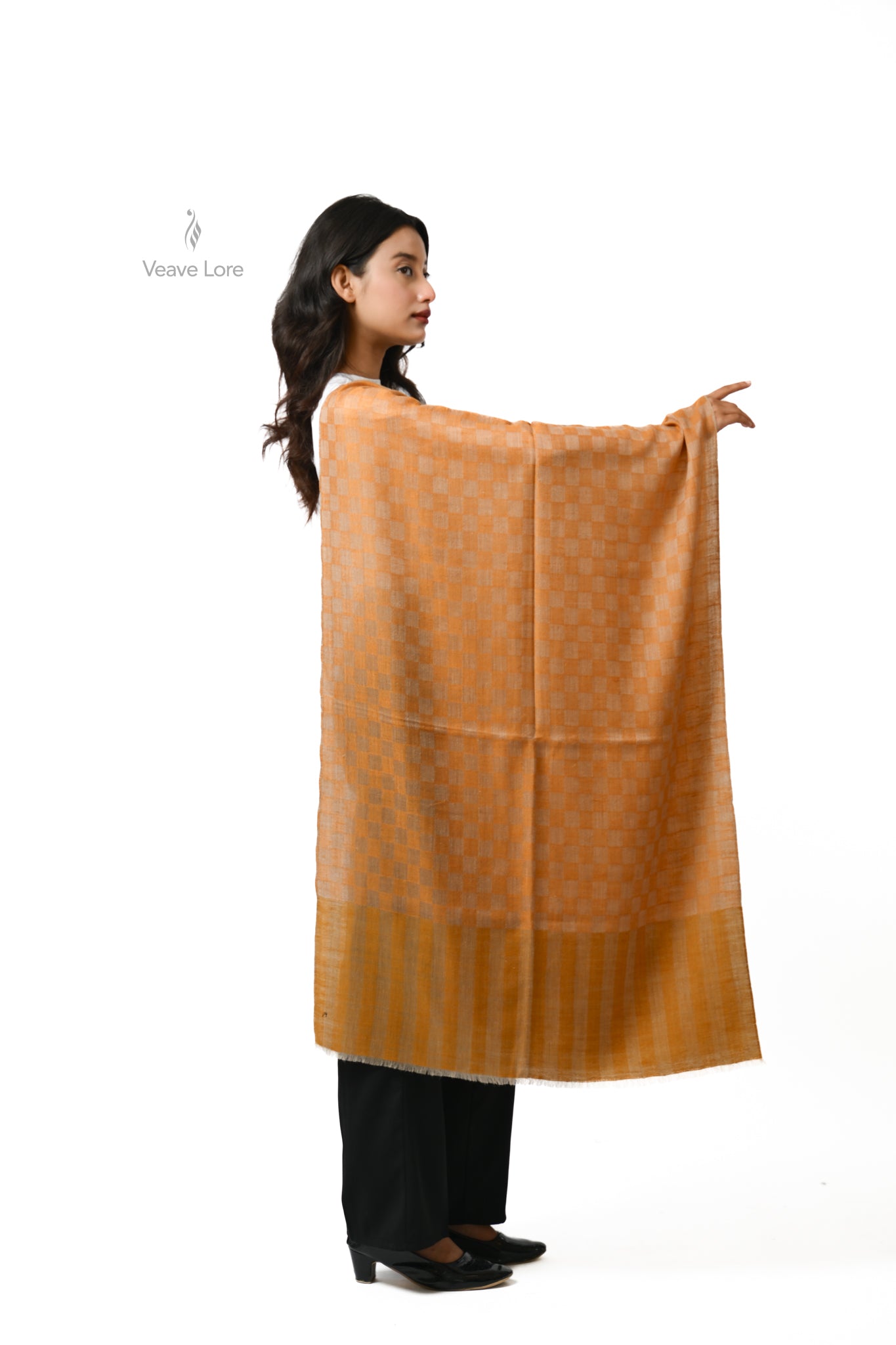 Aftab Apricot Pashmina Stole