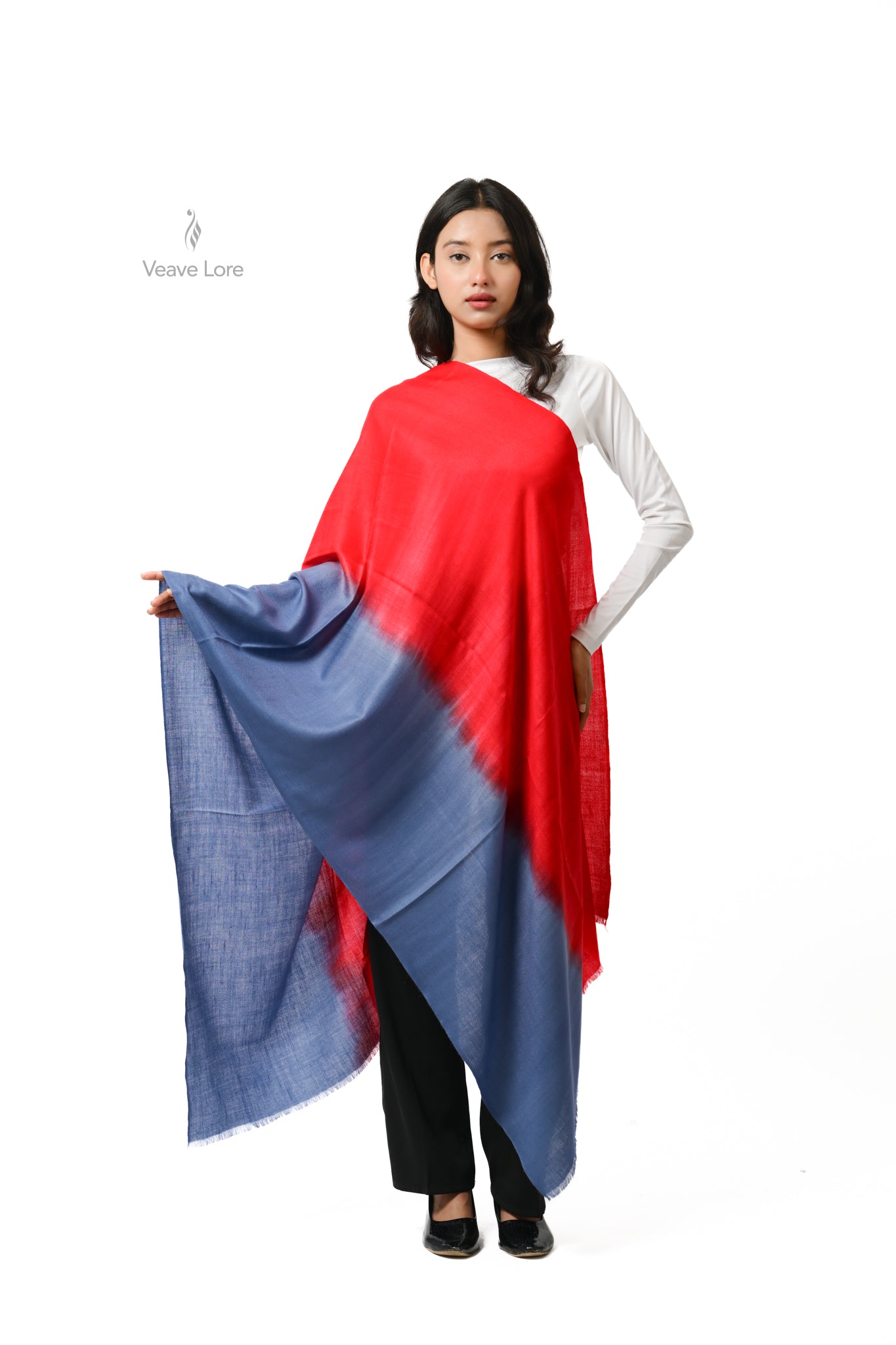 Surkh Indigo Pashmina Stole