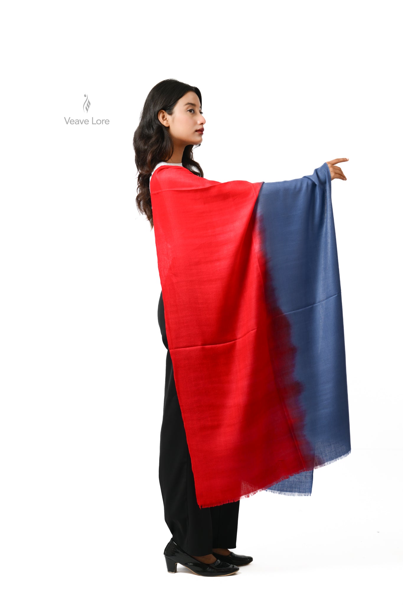 Surkh Indigo Pashmina Stole