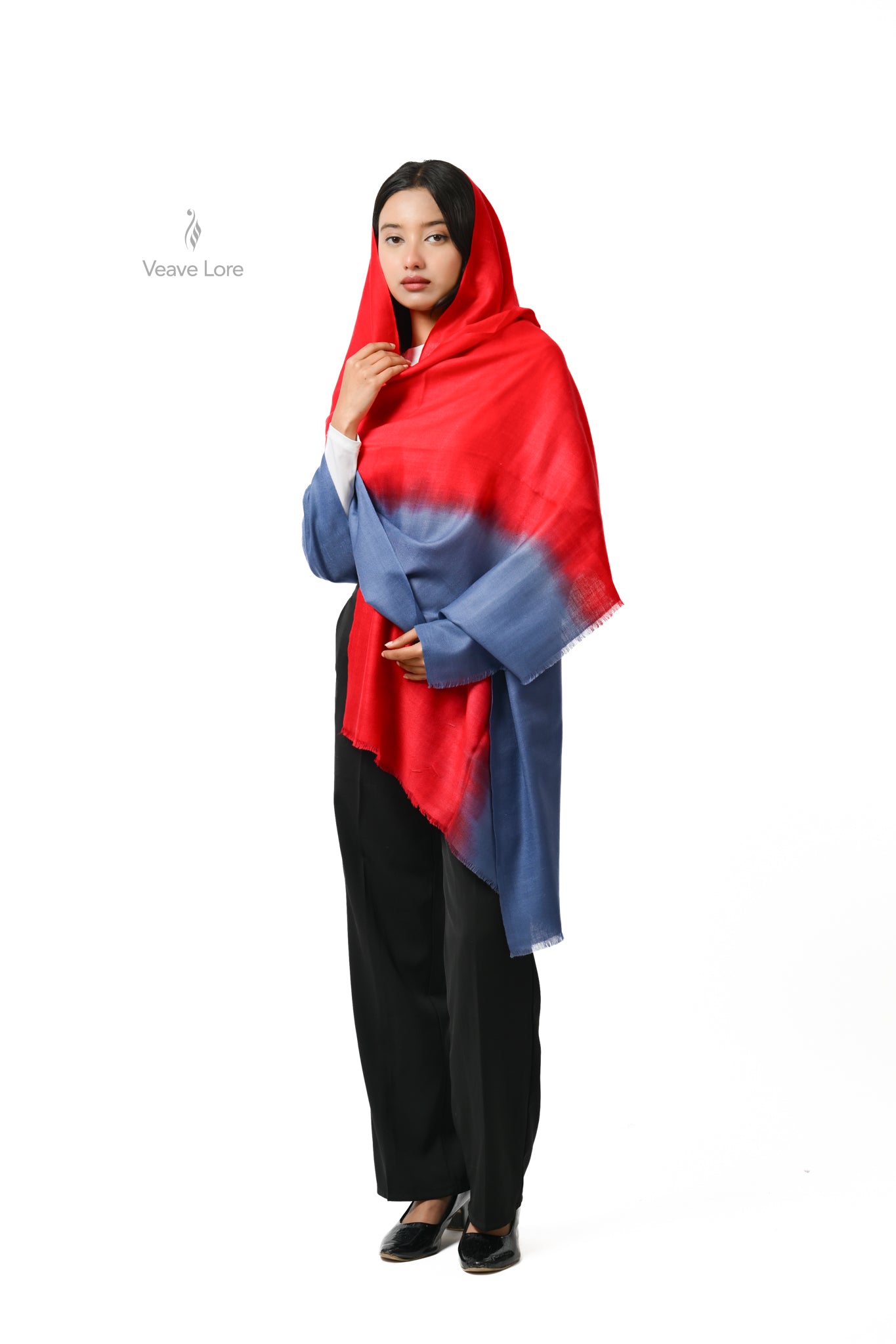 Surkh Indigo Pashmina Stole