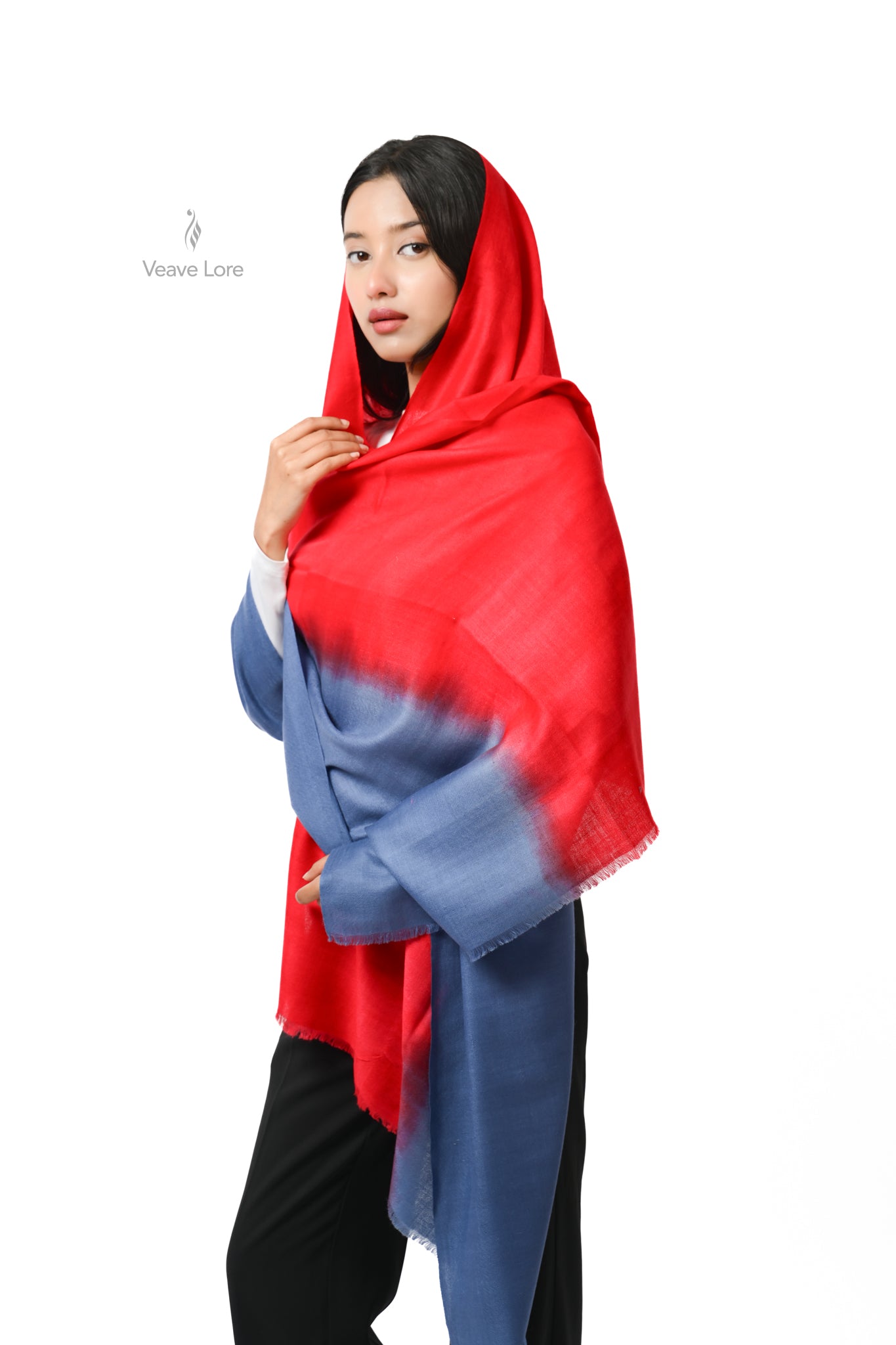 Surkh Indigo Pashmina Stole