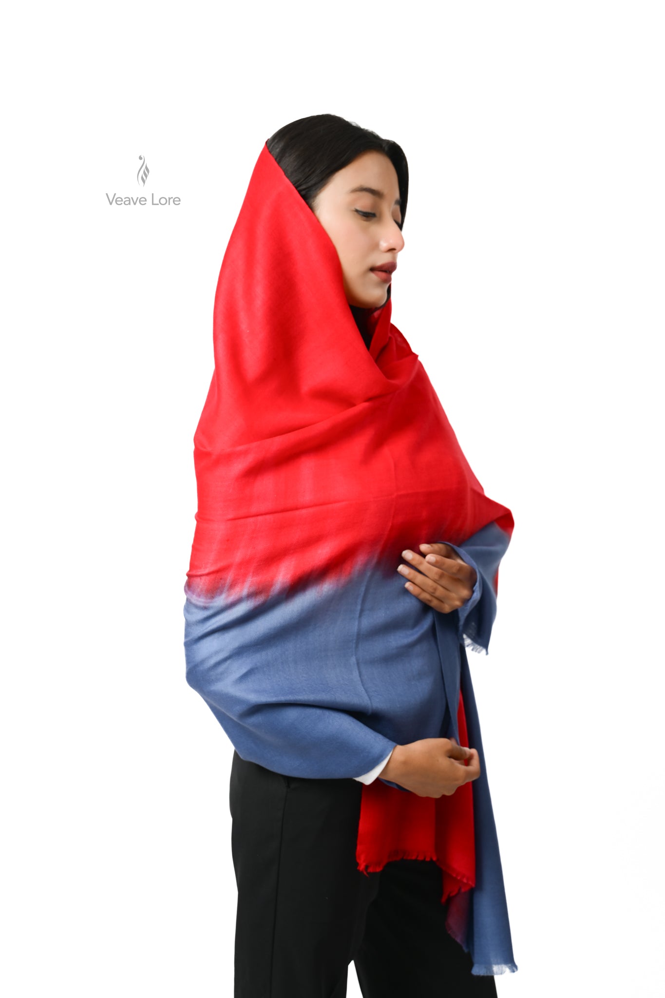 Surkh Indigo Pashmina Stole