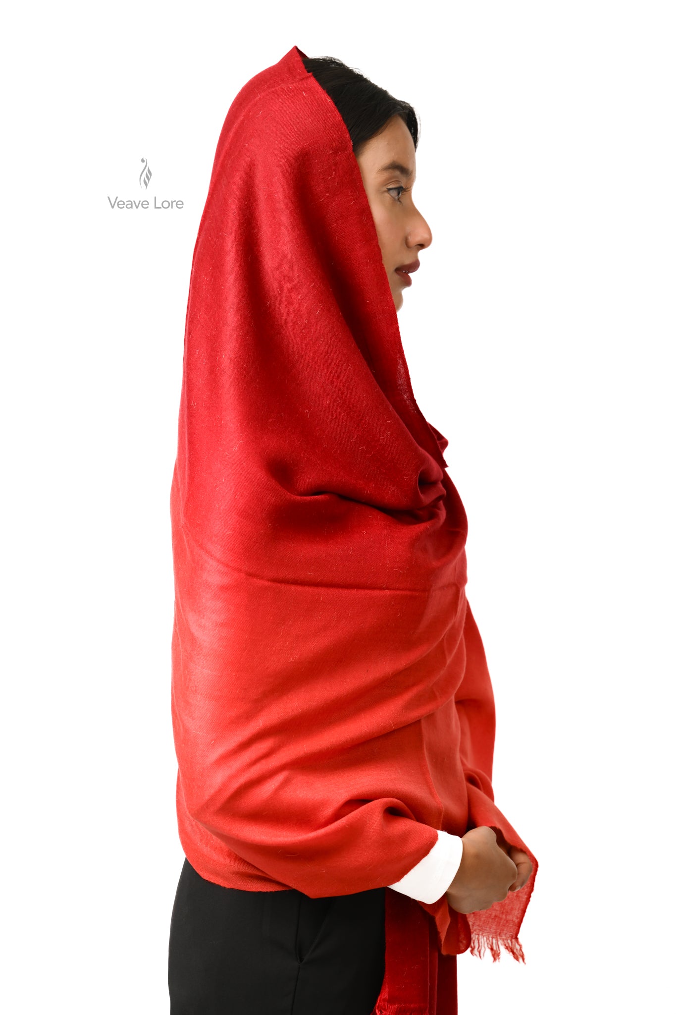 Yaqut Vermilion Pashmina Stole