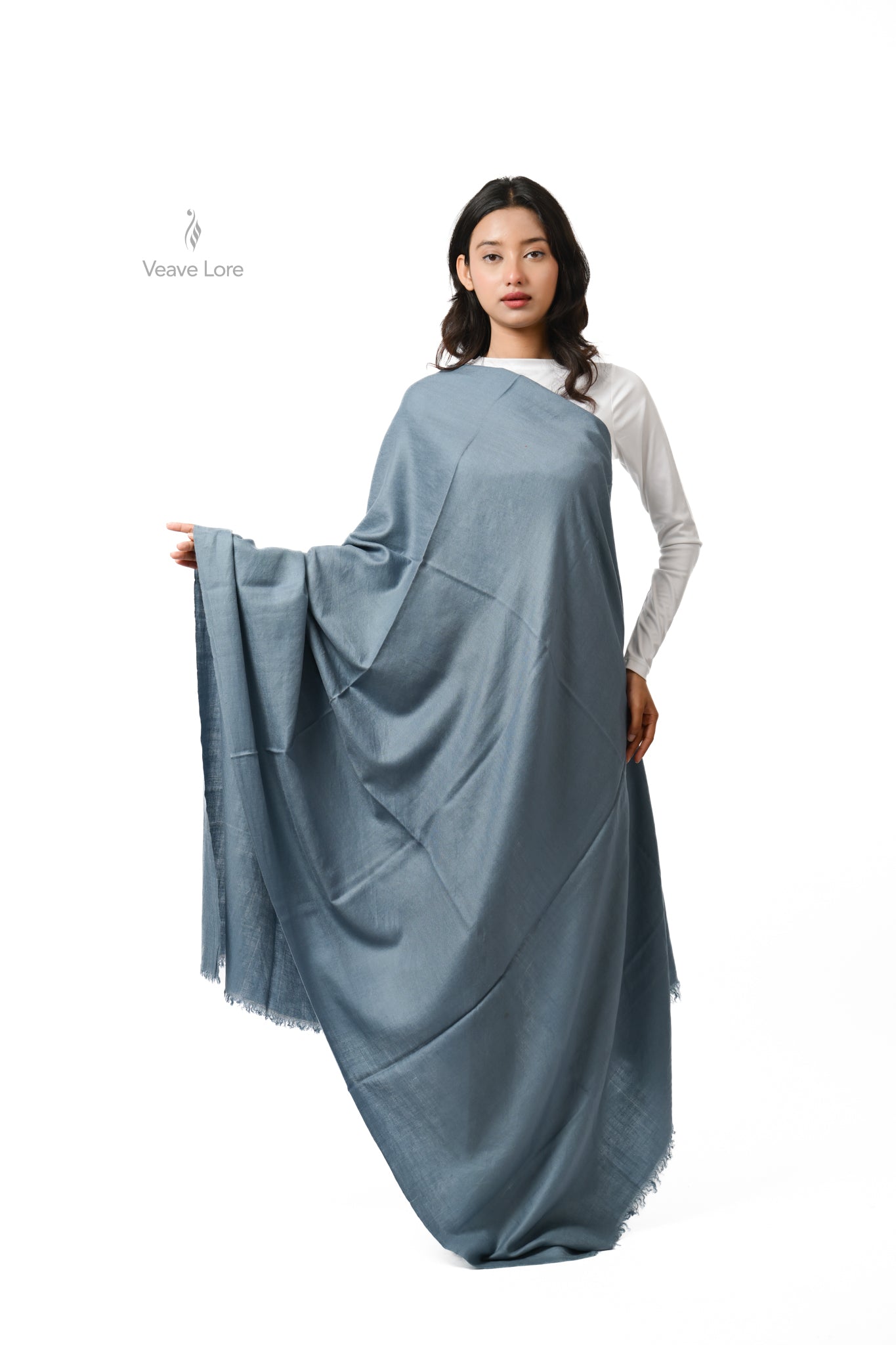 Sehr Slate Pashmina Shawl