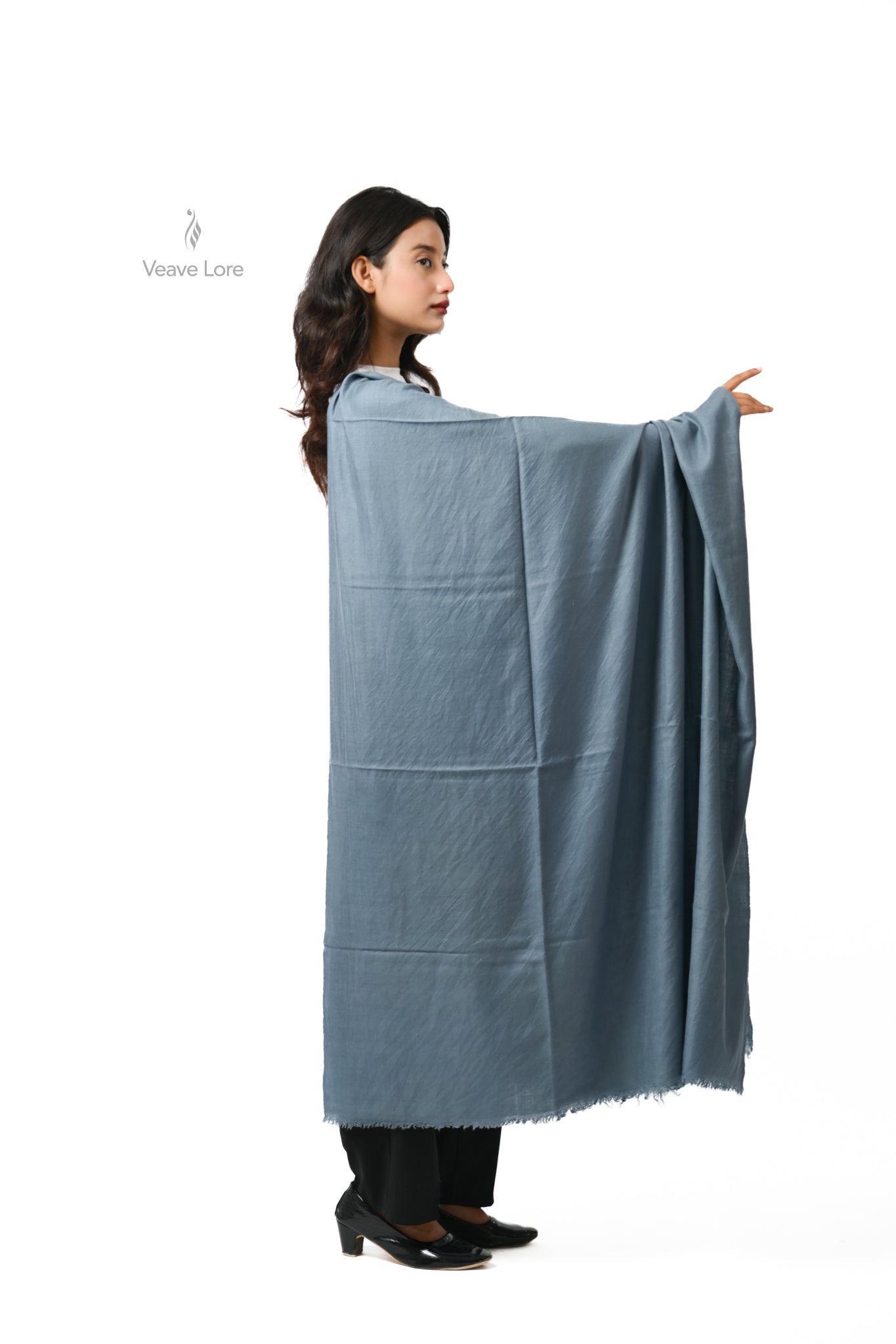 Sehr Slate Pashmina Shawl