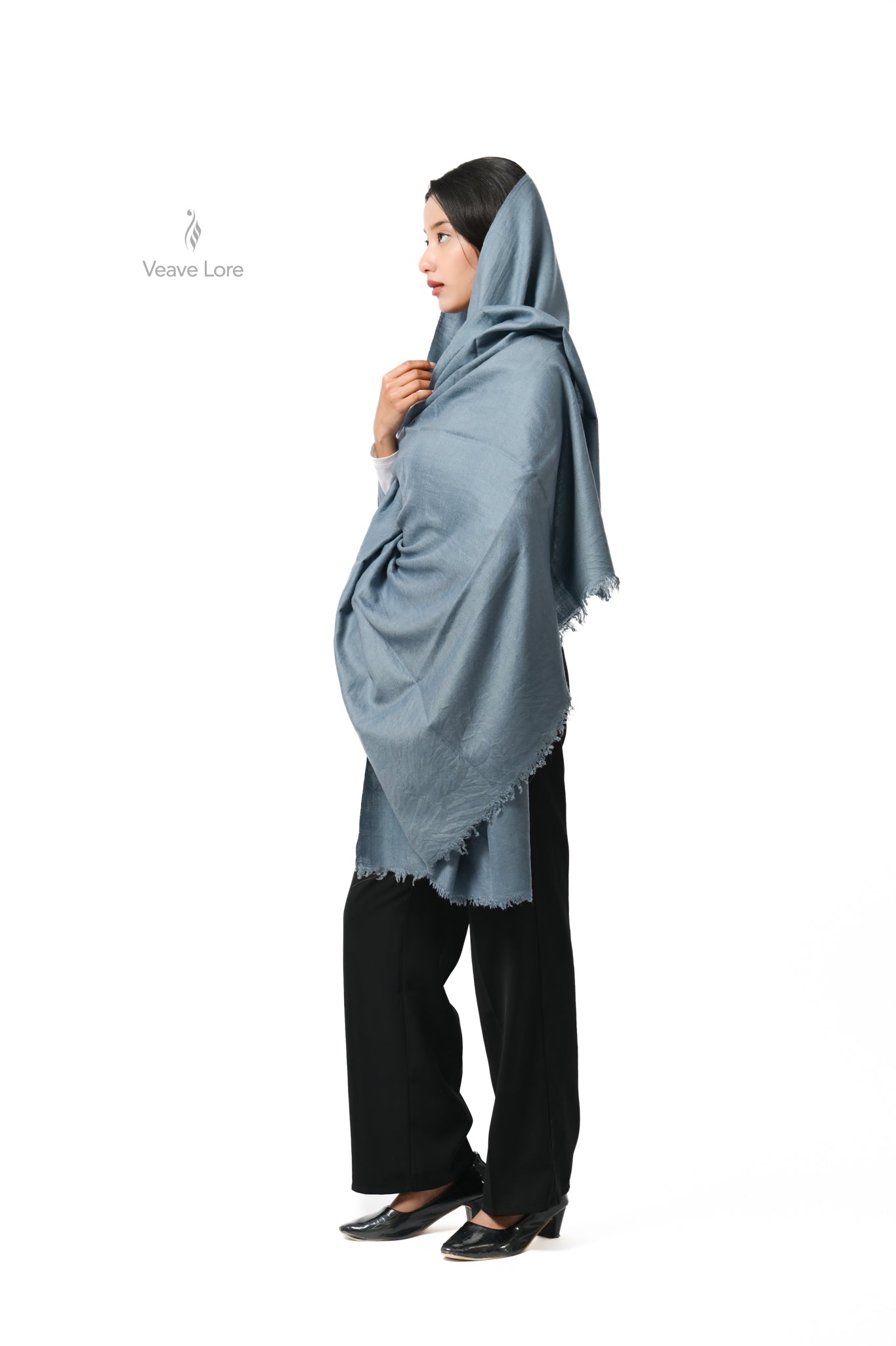 Sehr Slate Pashmina Shawl