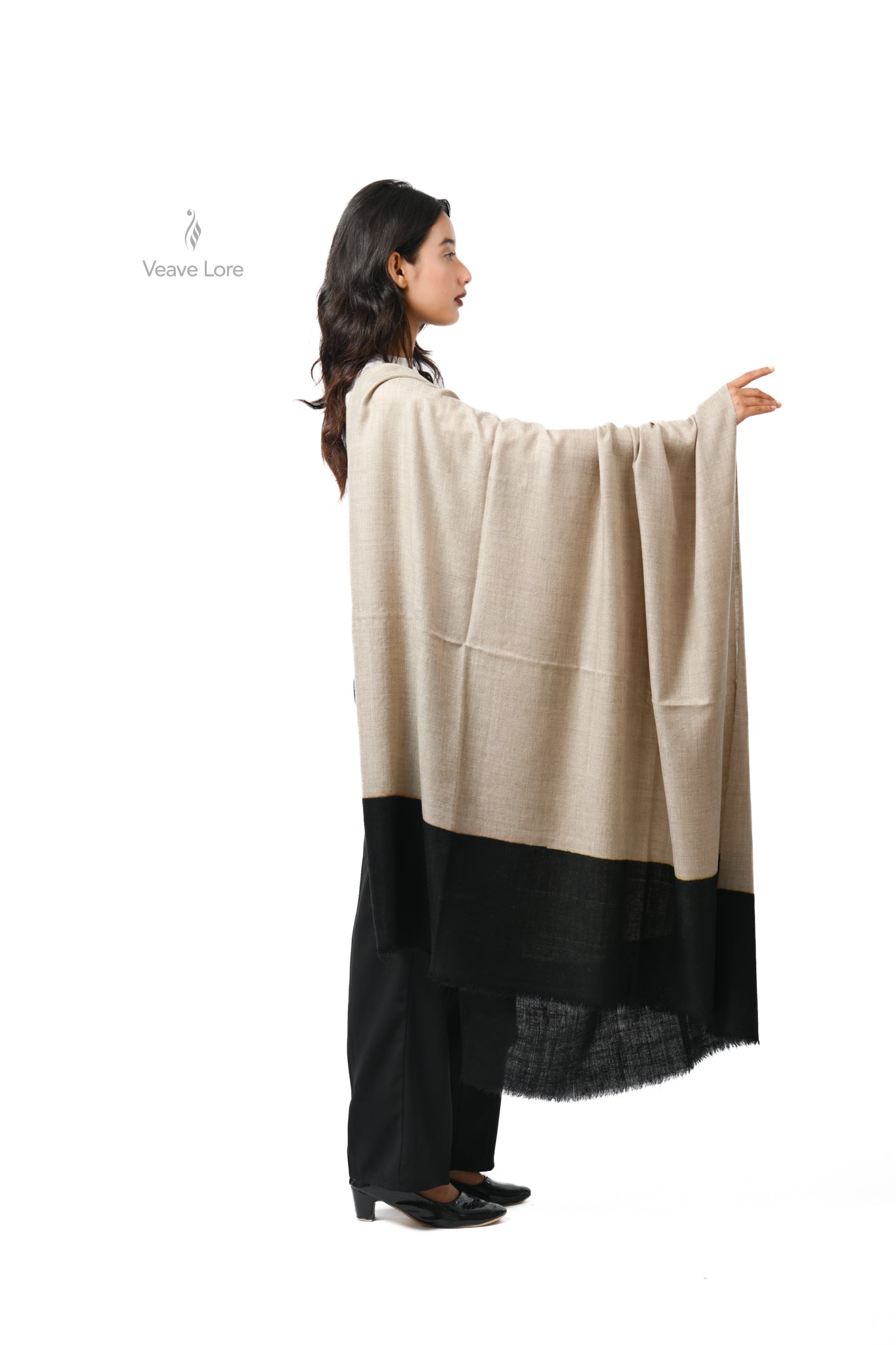 Khaam Flax Pashmina Shawl