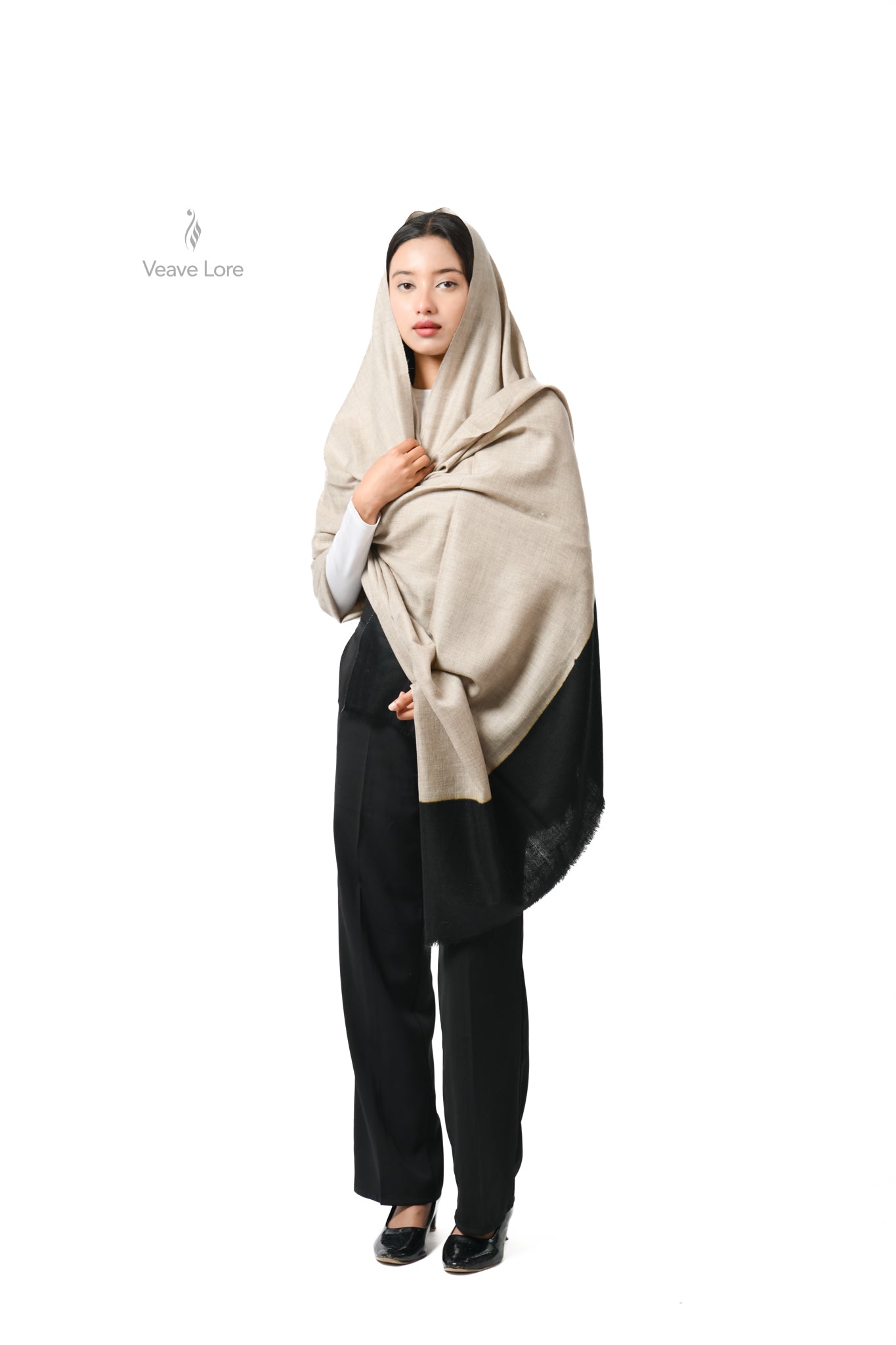 Khaam Flax Pashmina Shawl