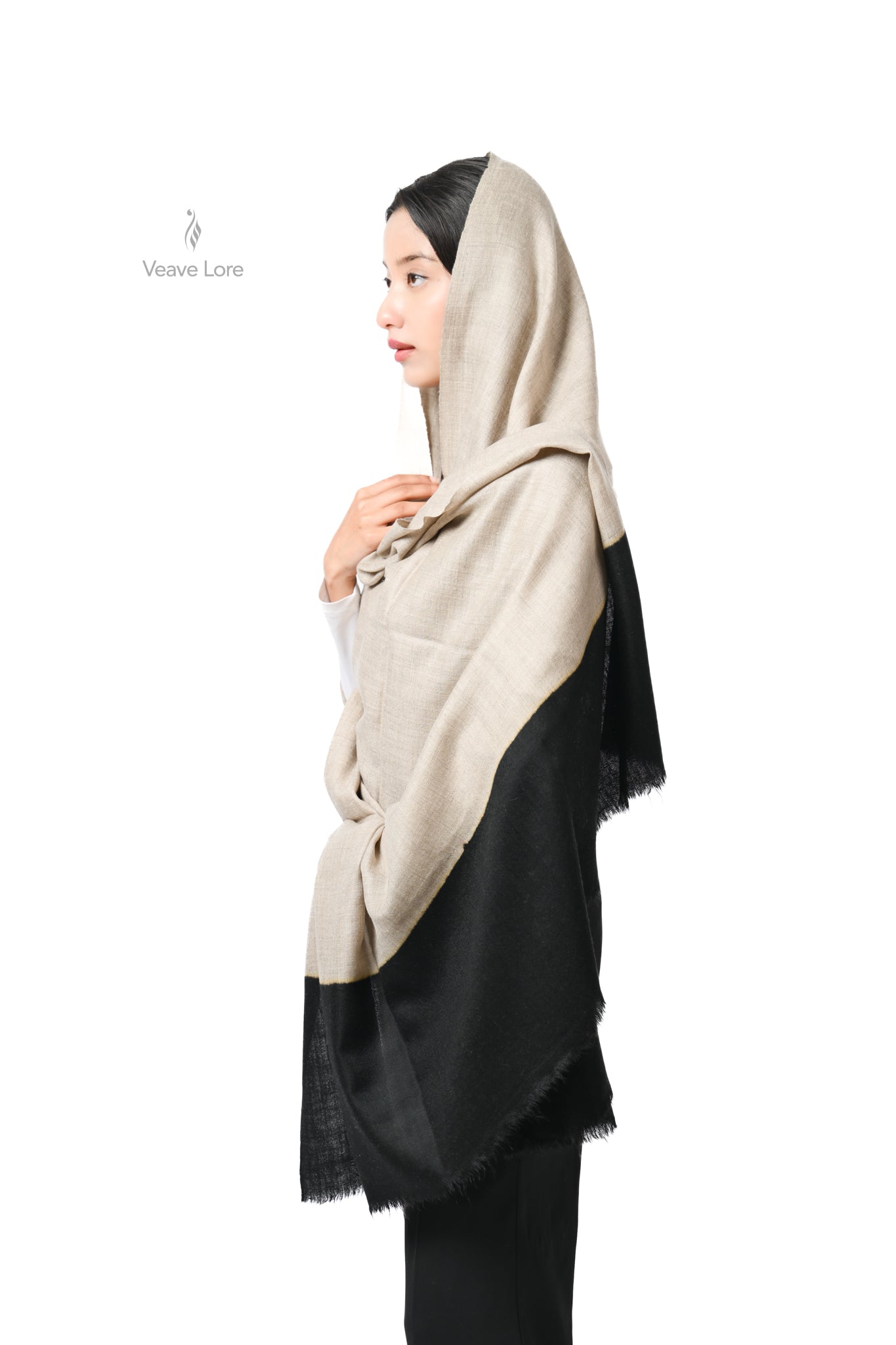 Khaam Flax Pashmina Shawl