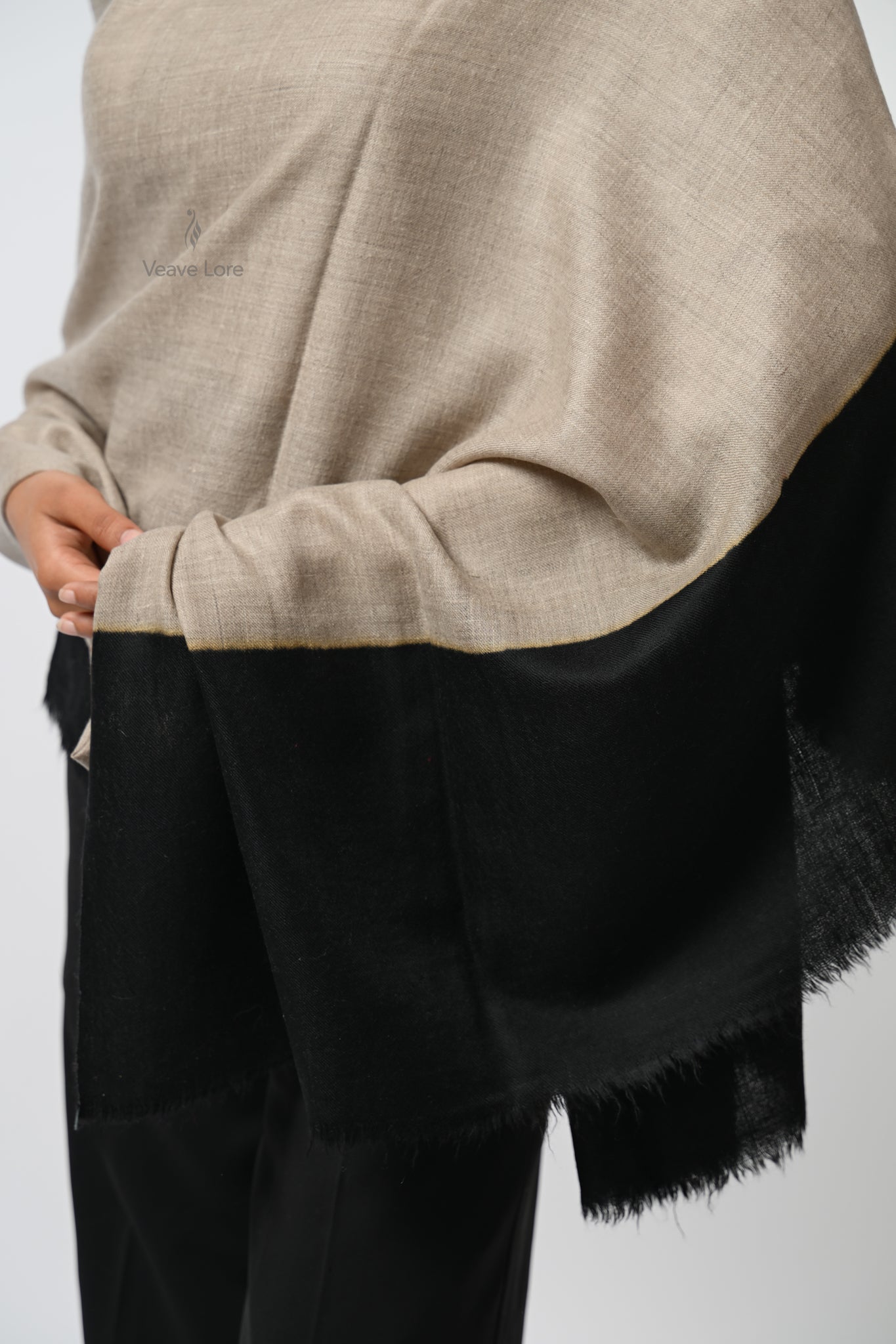 Khaam Flax Pashmina Shawl