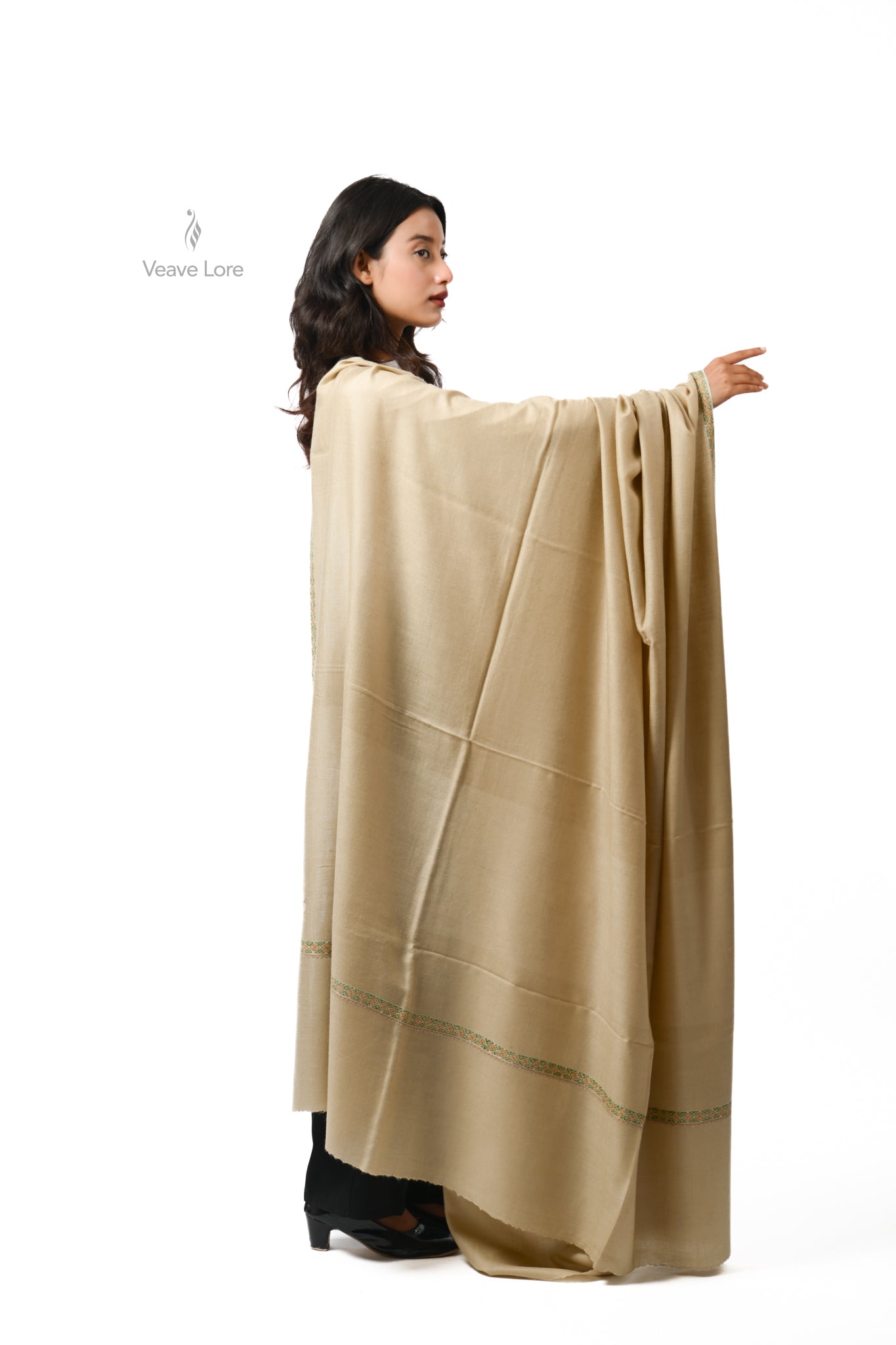Khirman Camel Oversized Pashmina Shawl