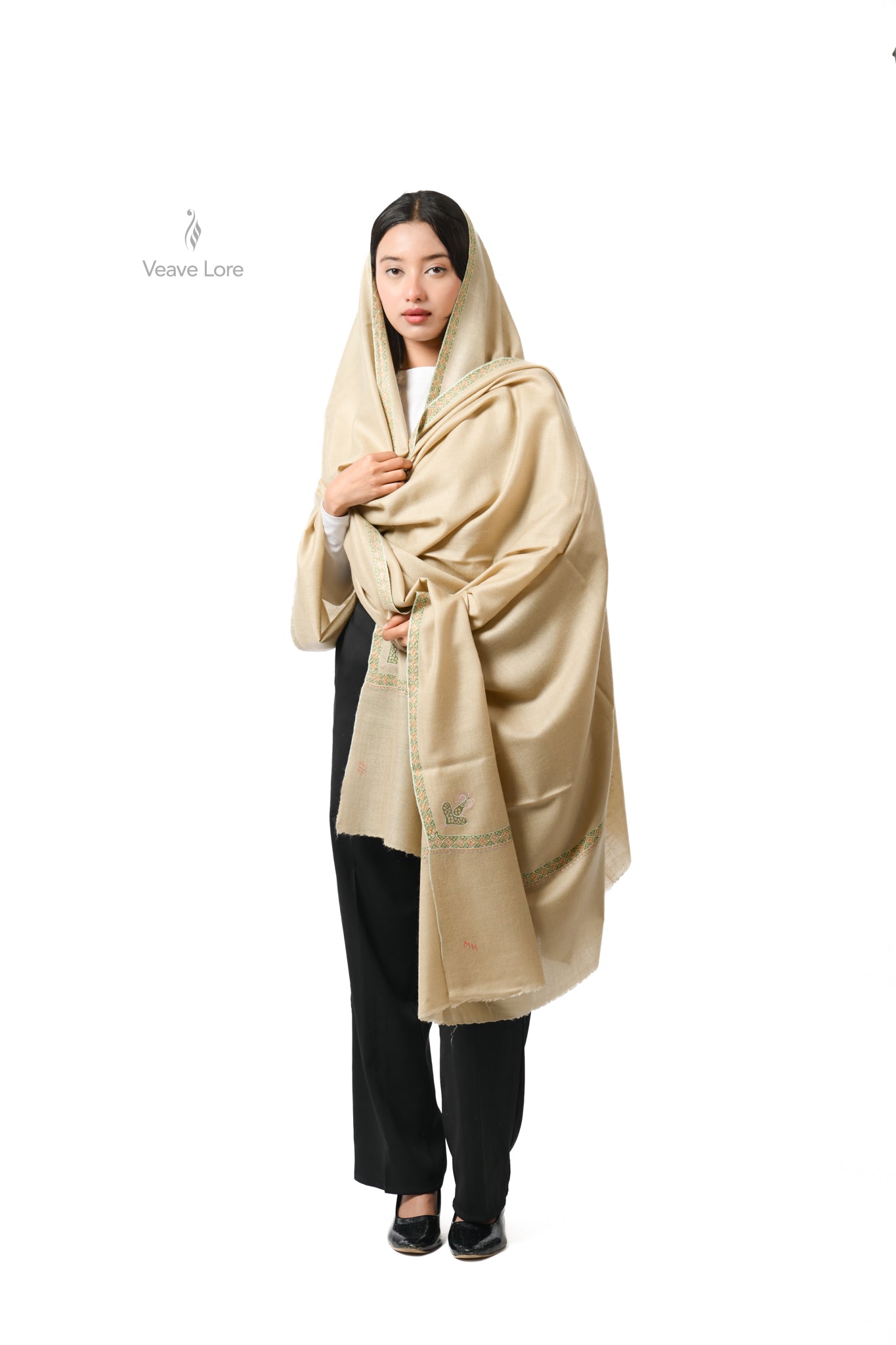 Khirman Camel Oversized Pashmina Shawl