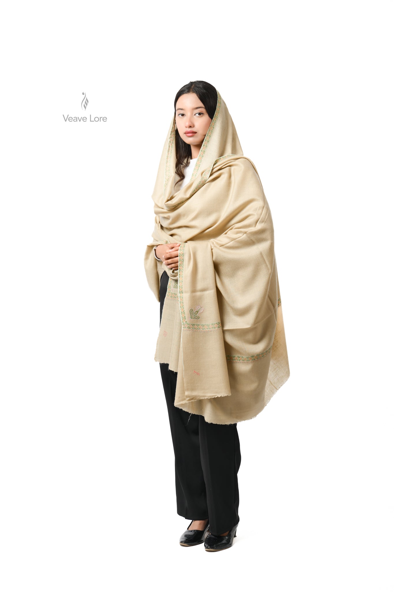 Khirman Camel Oversized Pashmina Shawl